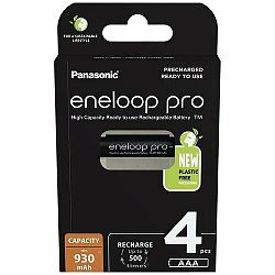 Panasonic Sada nabíjacích batérií BK-4HCDE/4BE 930mAh Ni-MN Eneloop PRO AAA