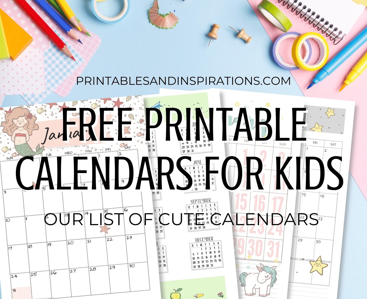Free Printable Calendar 2025 For Kids