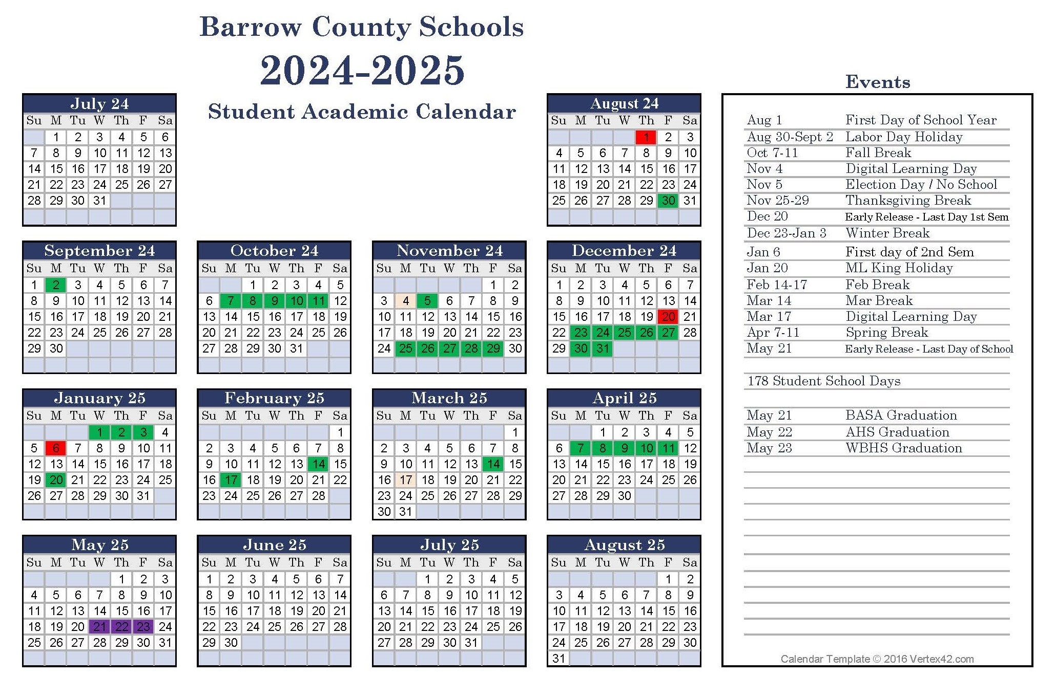 2024 25 U0026 2025 26 Student Calendars Apalachee High School
