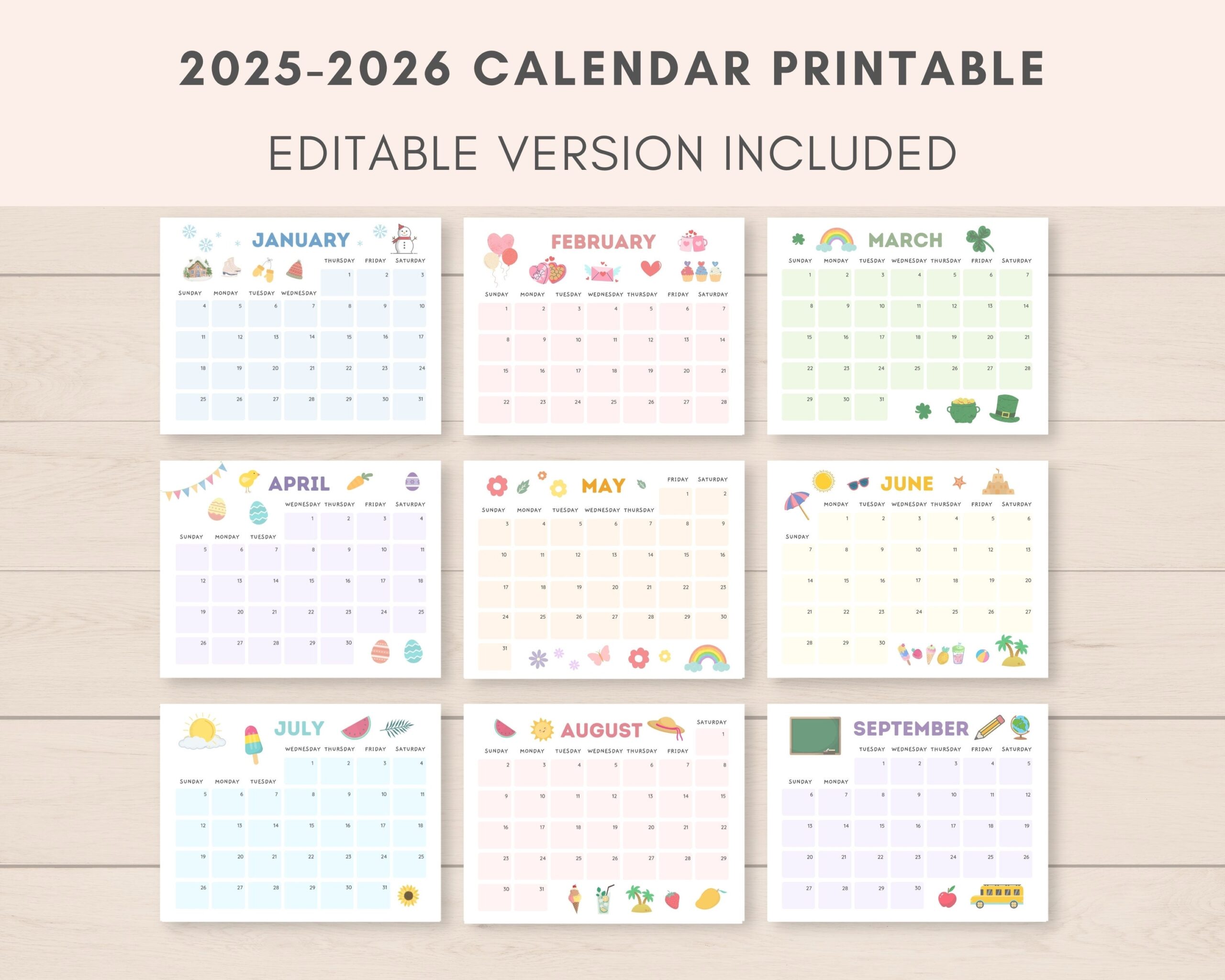 Printable 2025 2026 Calendar