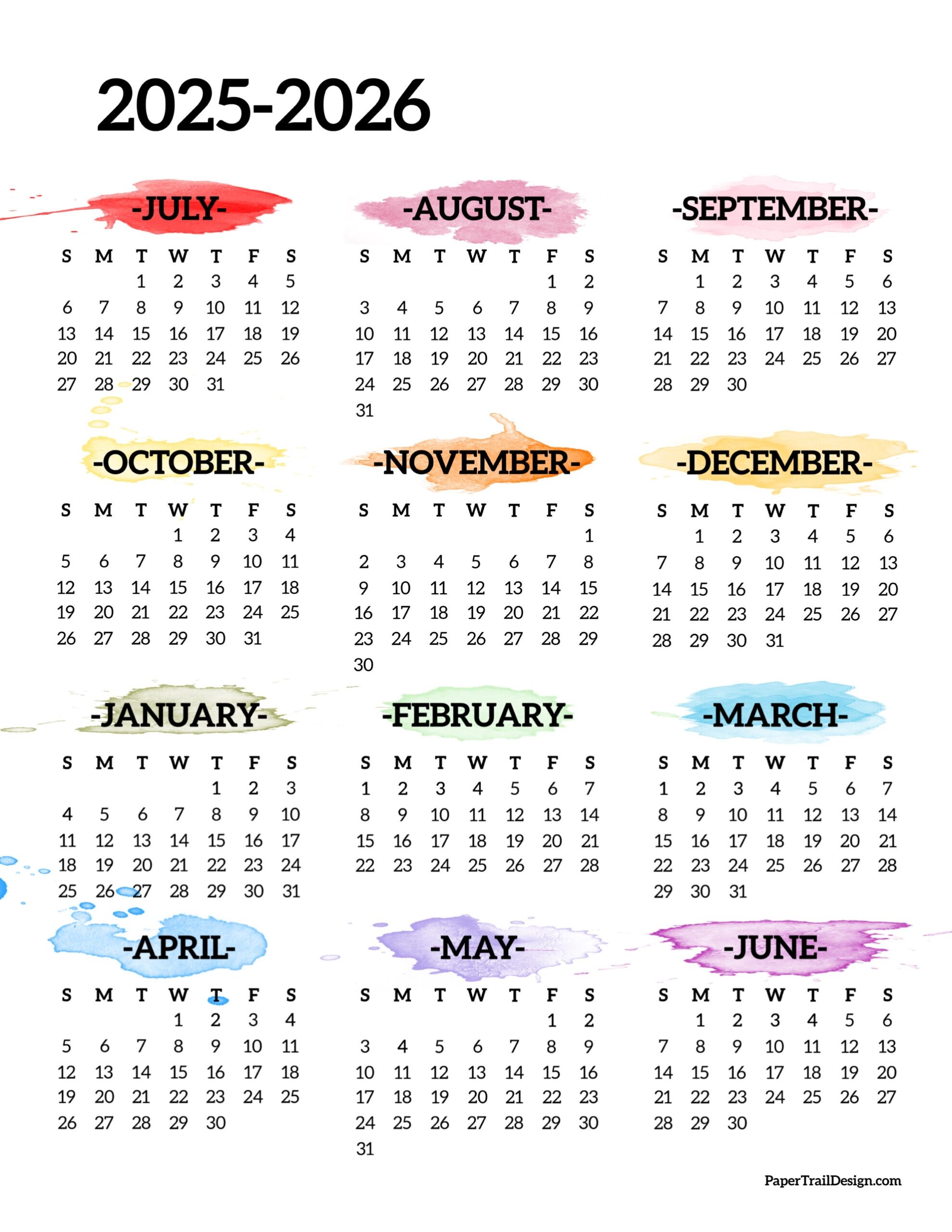 Free Printable 2025 And 2026 Calendar With Holidays