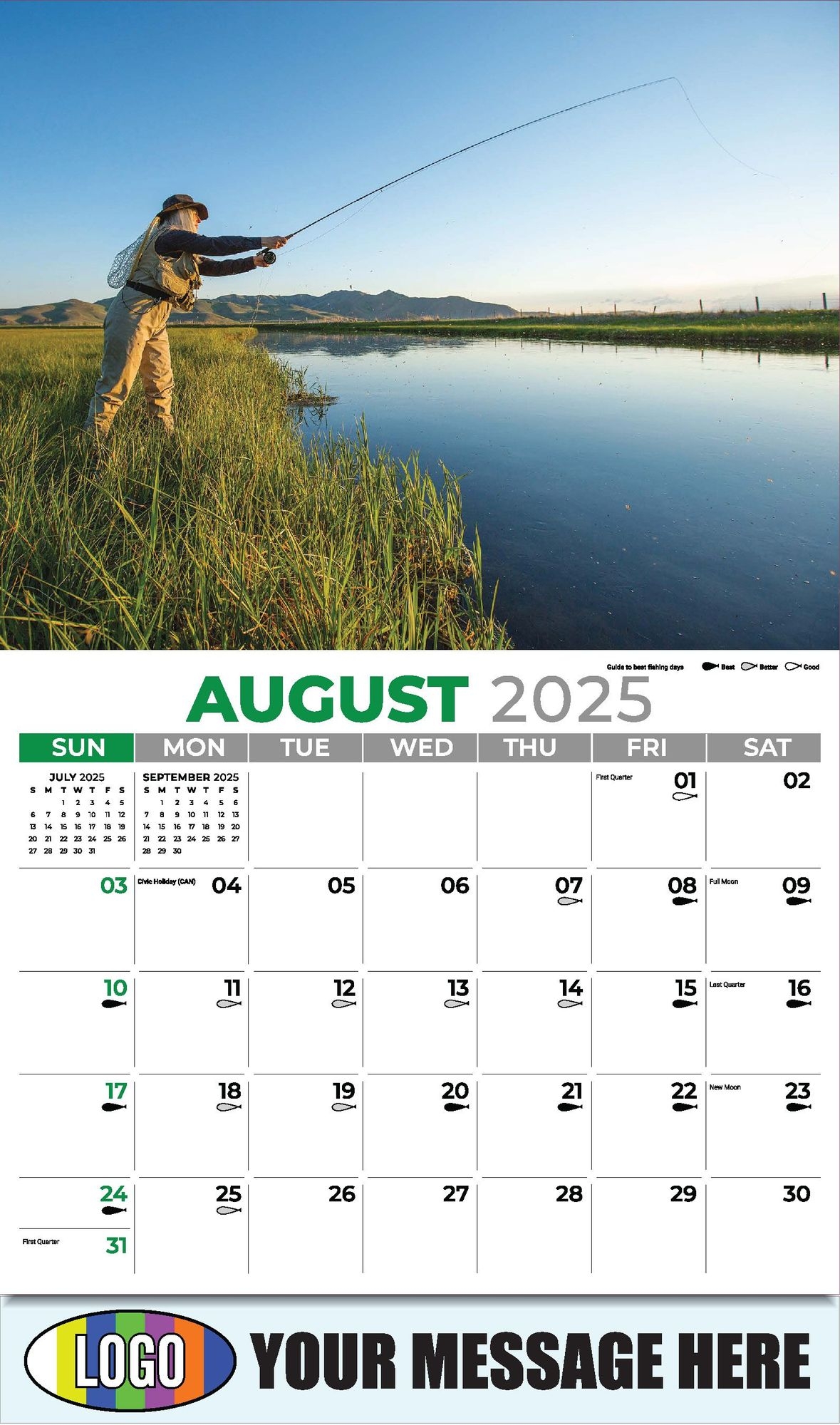 Fishing Calendar July 2025