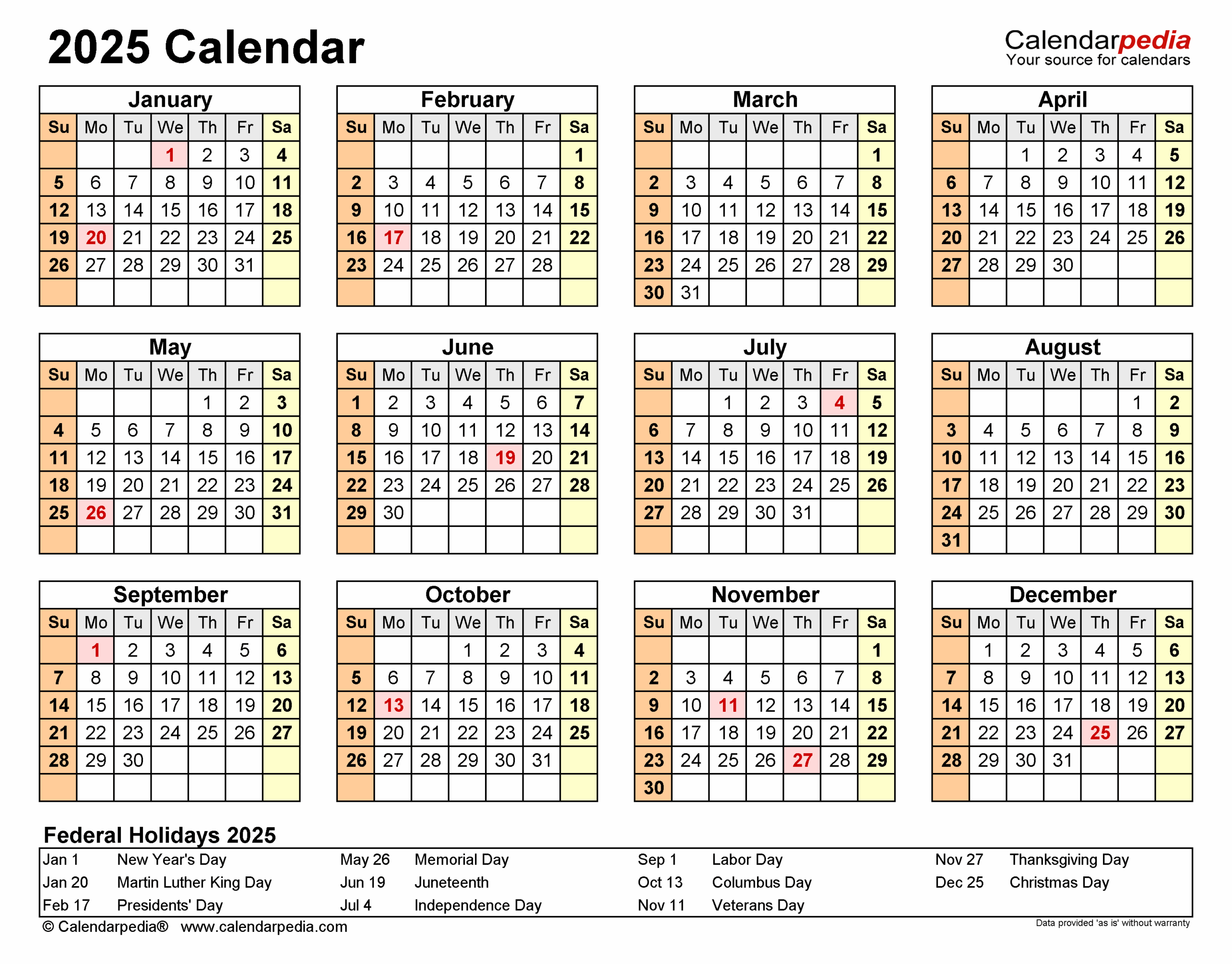 Free Printable Calendar 2025 Wincalendar