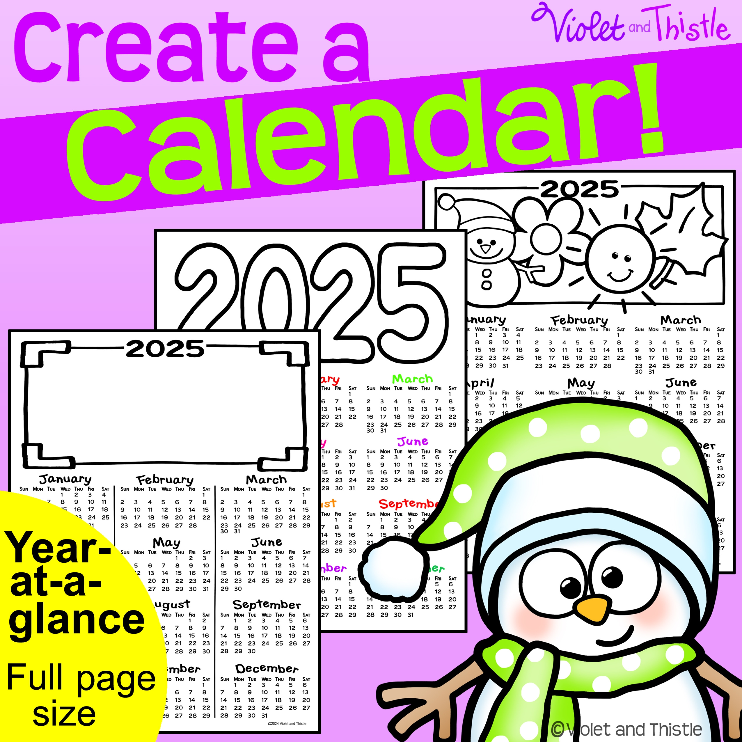 2025 Calendar Parent Christmas Gift Year At A Glance Fast One 