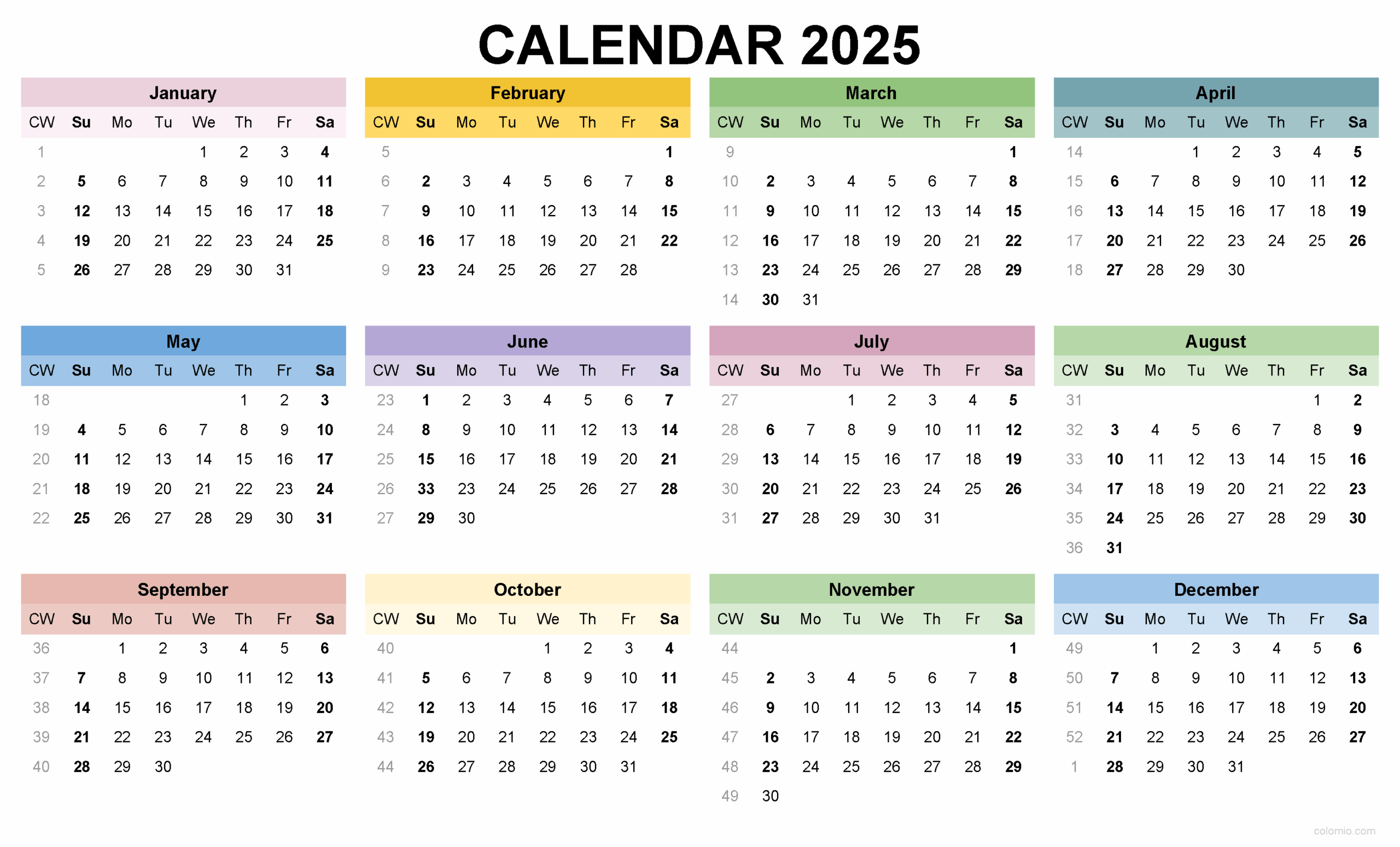 Free Printable 2025 Monitor Calendar