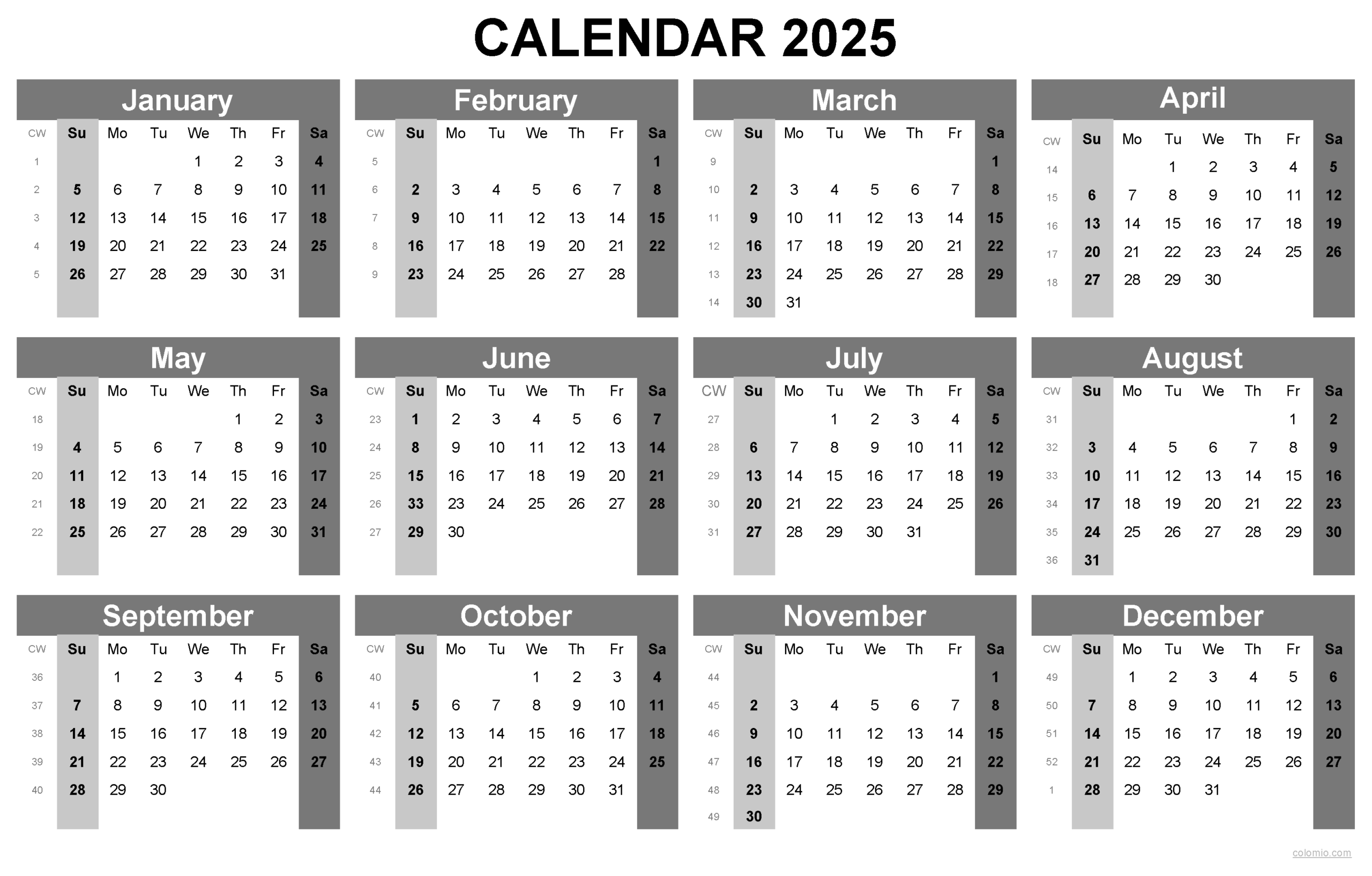 Free Printable 5 Day Calendar 2025