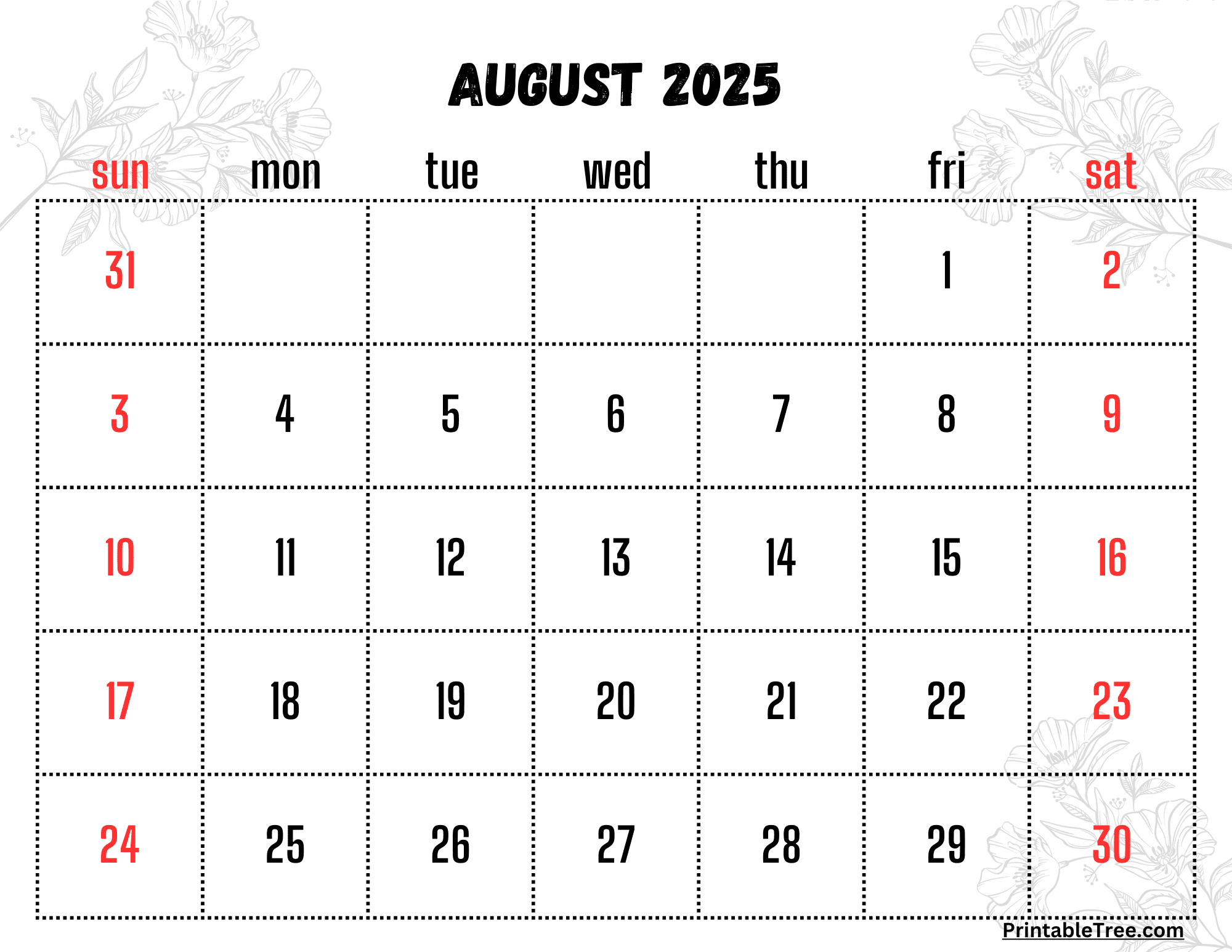 2025 Calendar Printable PDF With Holidays Template Free