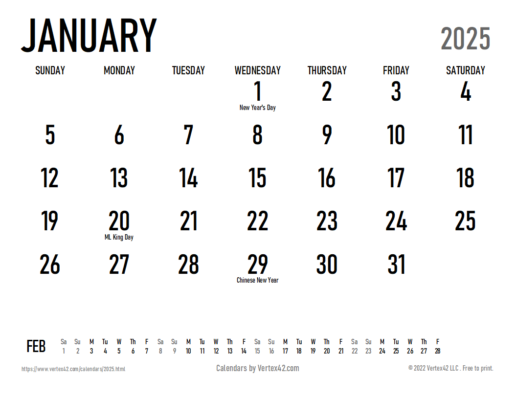 Free Printable 2025 Calendar Australia Template