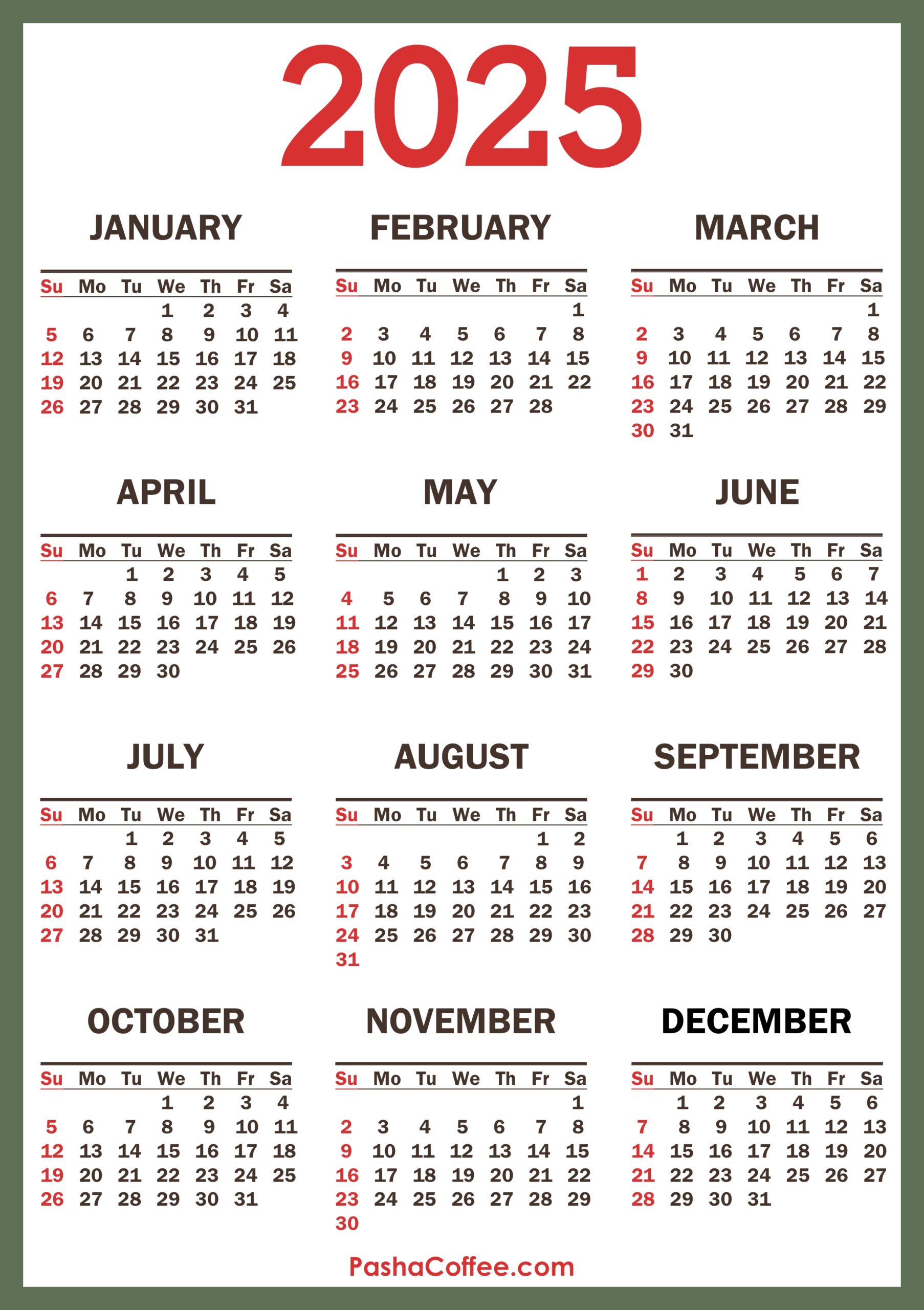 Free Printable 2025 Sa Calendar With Holidays