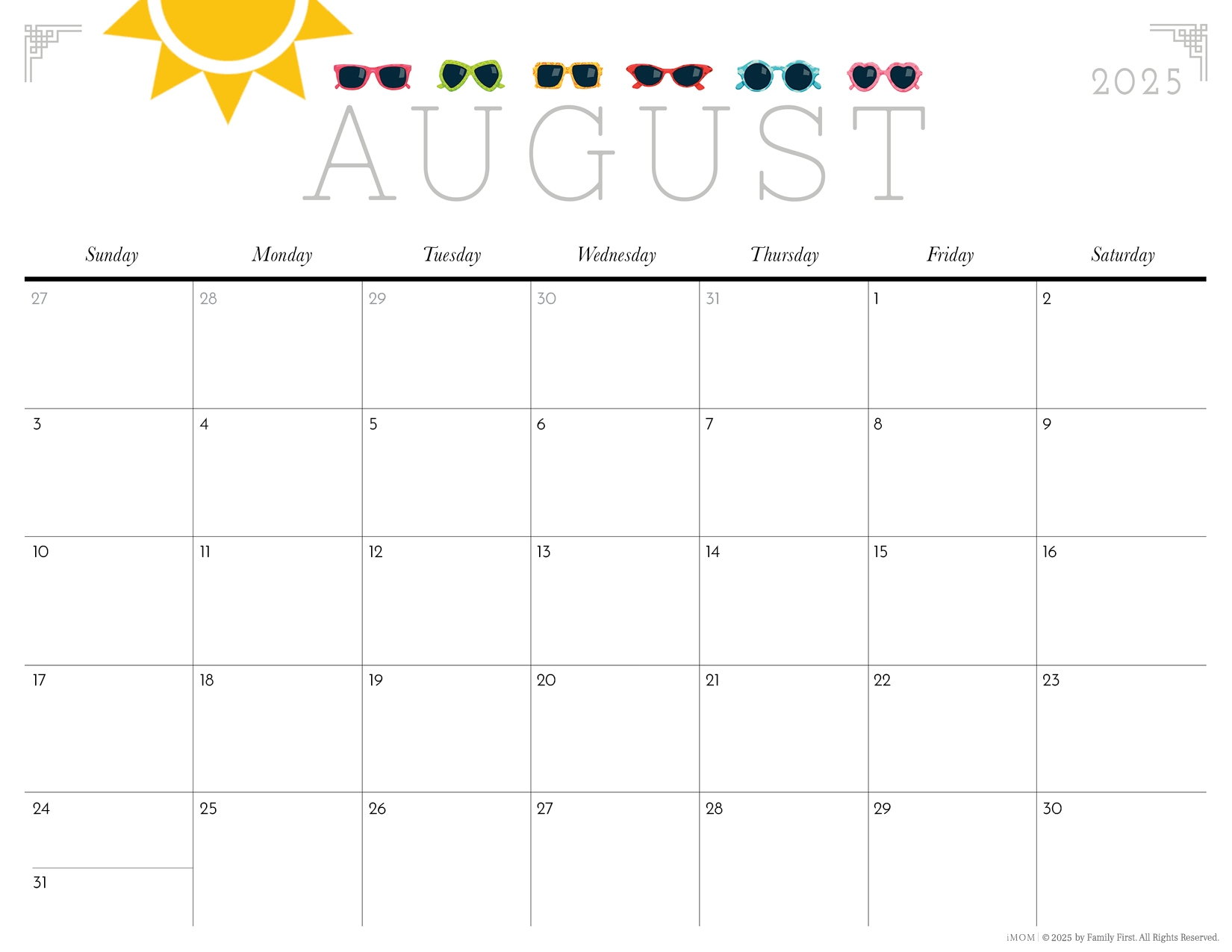 2025 Cute Printable Calendars For Moms IMOM
