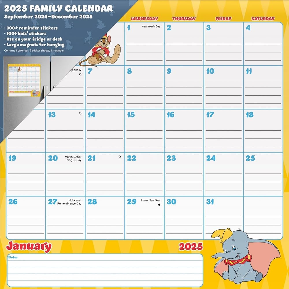 2025 Disney Classics Magnetic Family Calendar Trends International Amazon sg Books