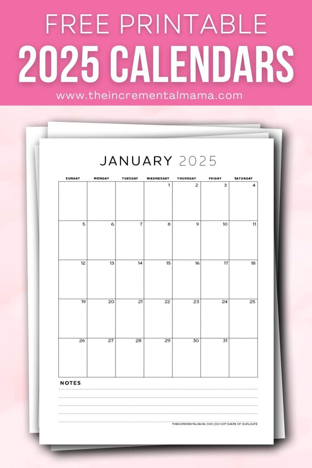 Free Printable 2025 Monthly Calendar Xml