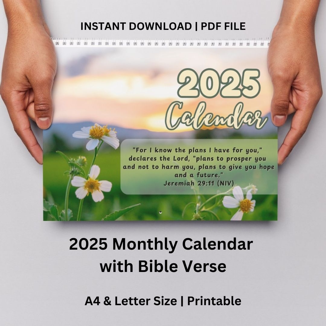 2025 Printable Monthly Calendar With Bible Verse By Tabithadigitalph Raket PH