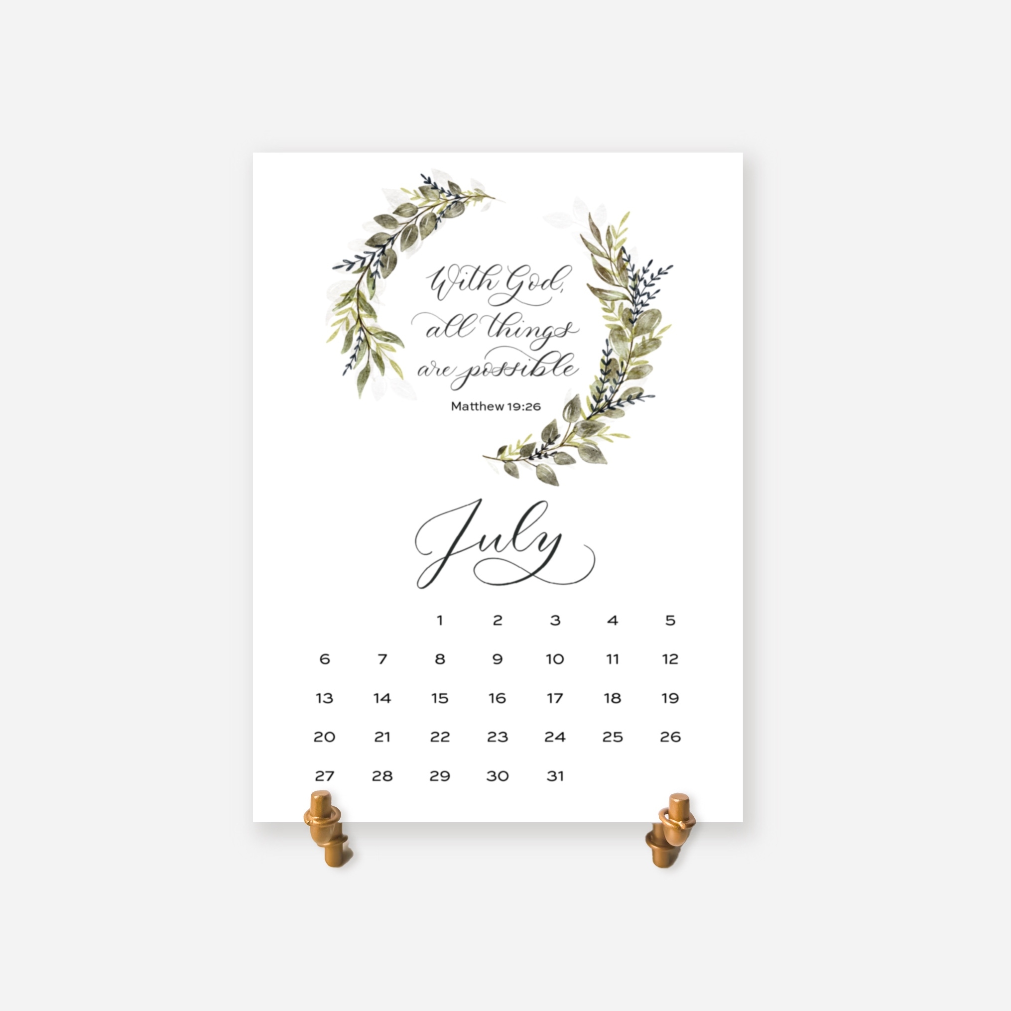 Free Printable Calendar 2025 With Scripture