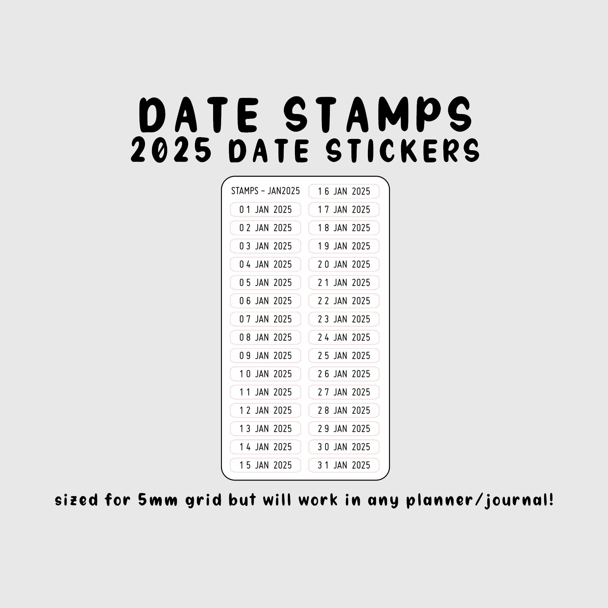 2025 Stamp Dates Etsy