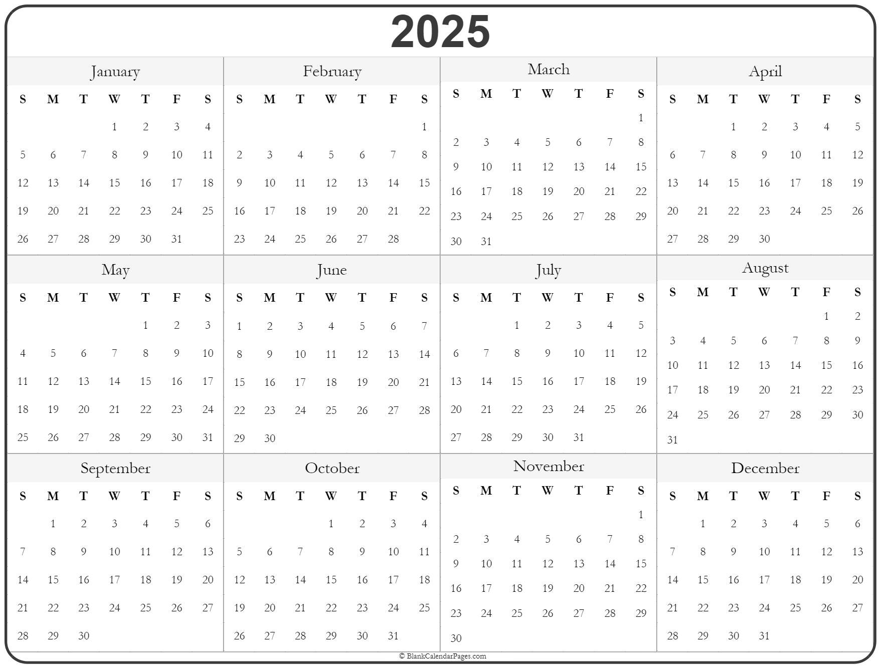 Free Printable 2025 Calendar With Canadian Holidays