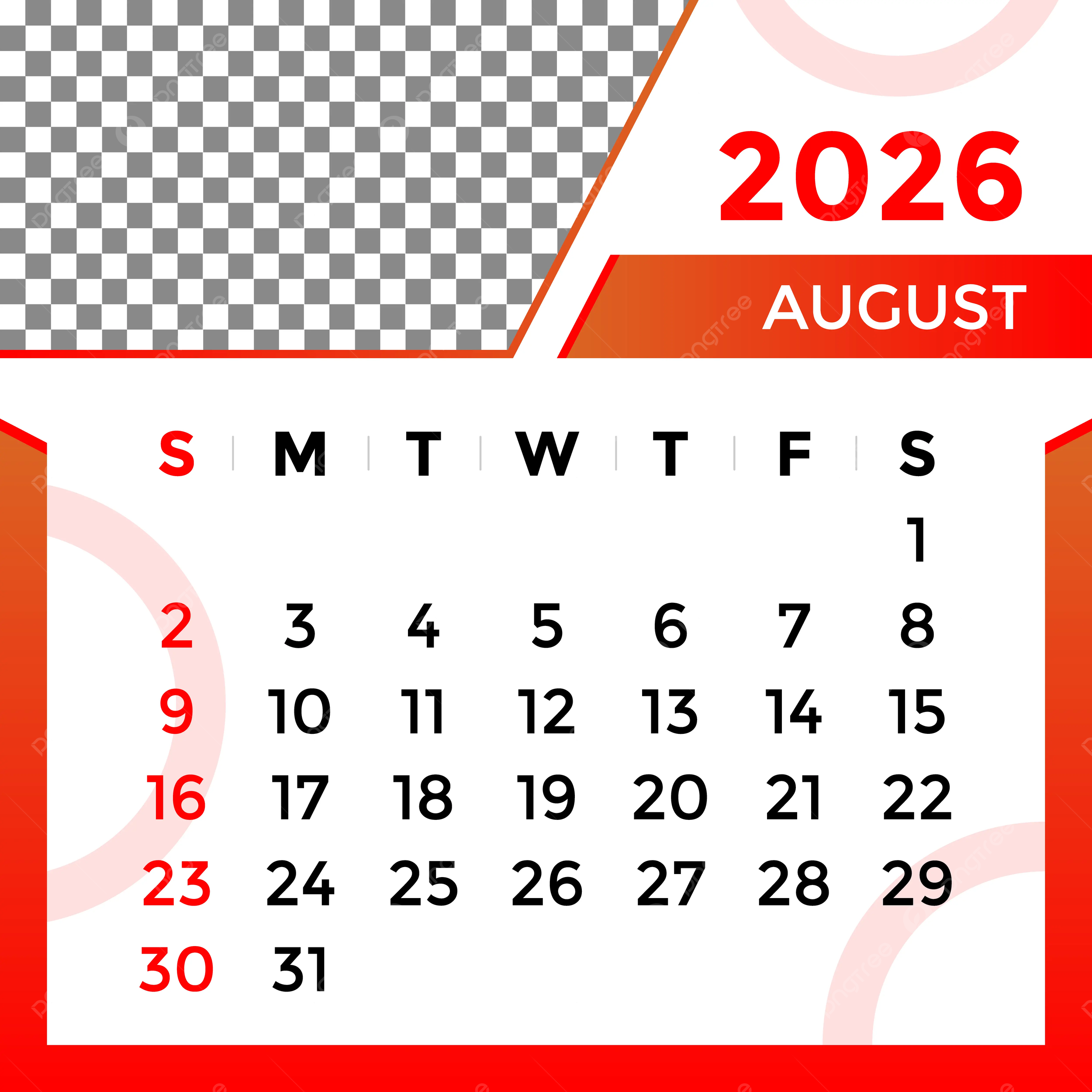 August 2026 Calendar
