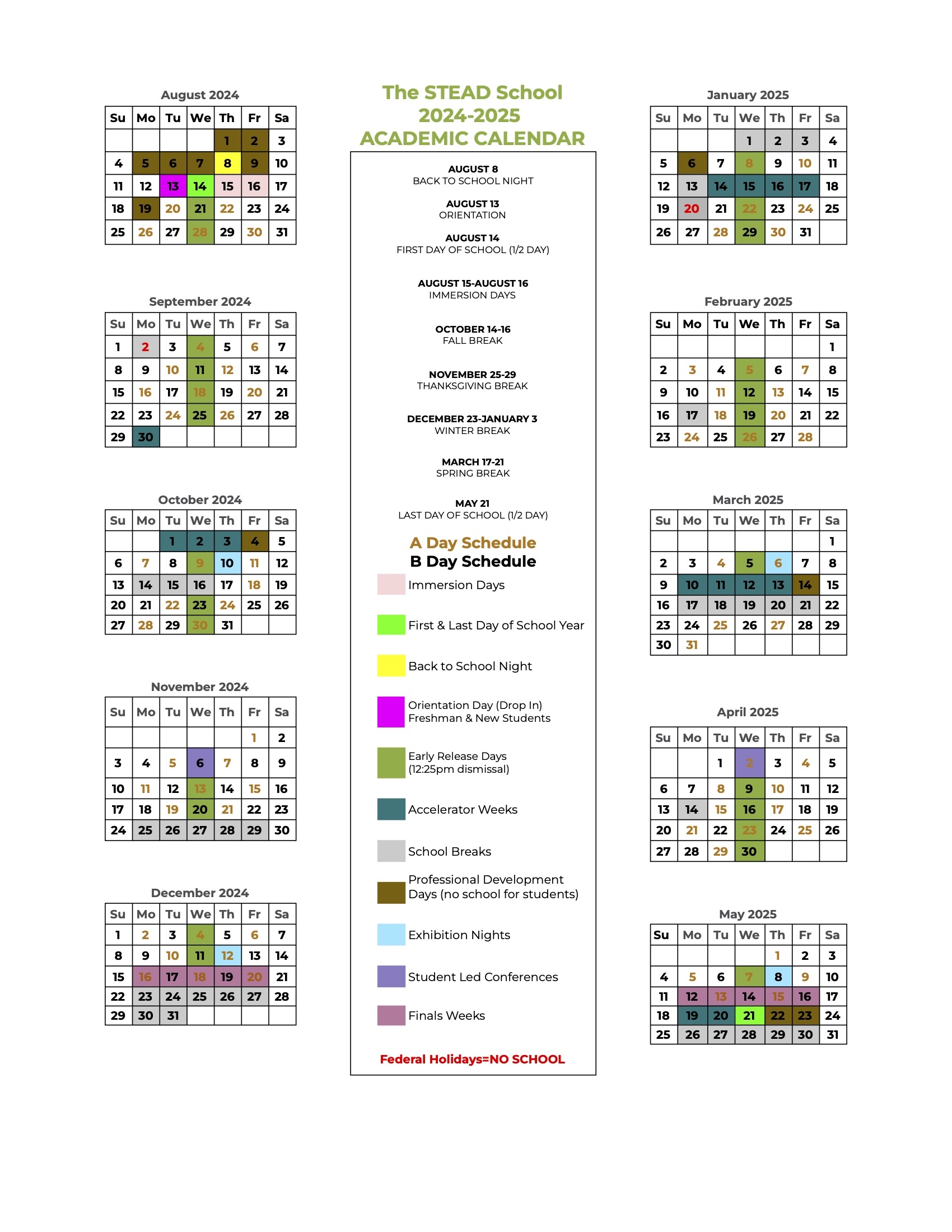 Augusta School Calendar 24 25