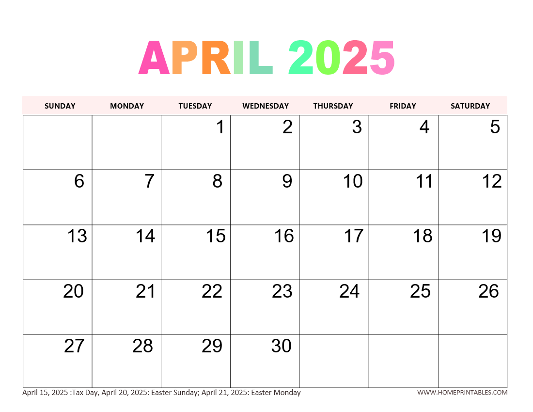 Free Printable Calendar 2025 Fill In