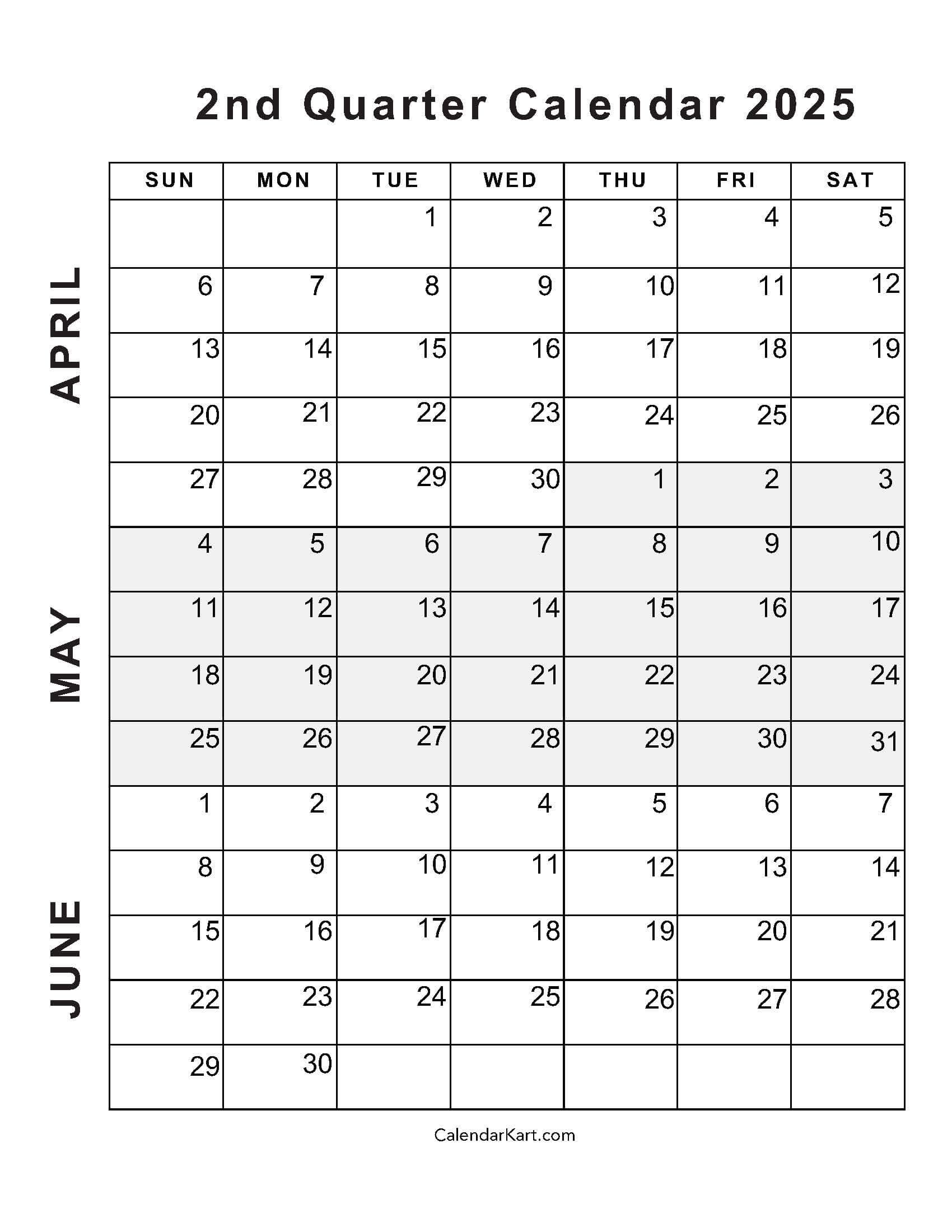 June And July Calendar For 2025