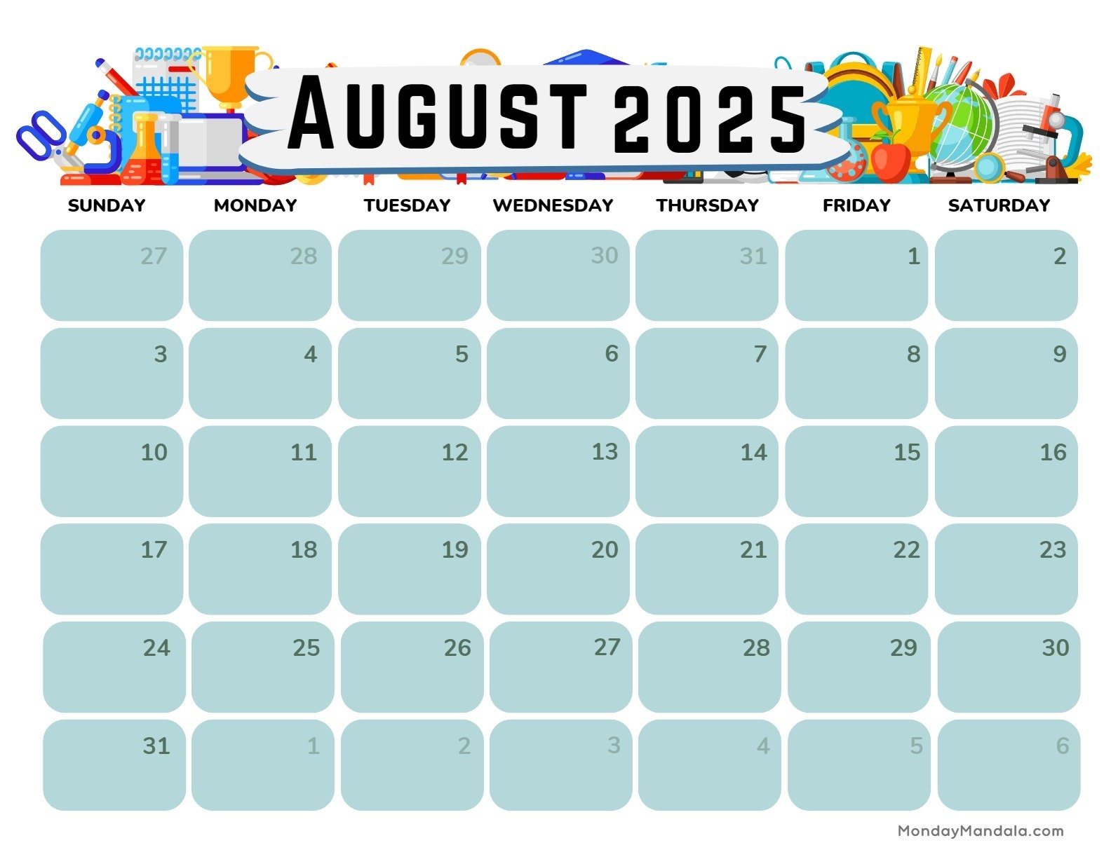 August 2025 Calendar 52 Free PDF Printables 