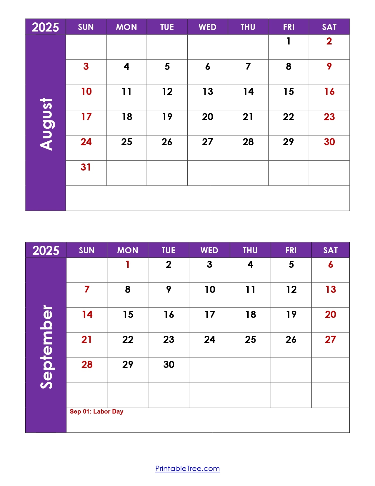 Free Printable Calendar August September October 2025