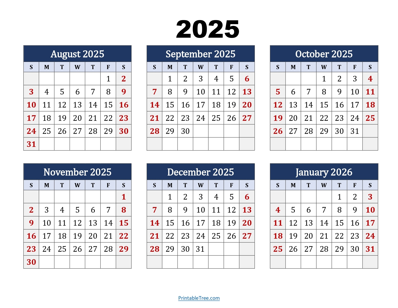 Free Printable Calendar August 2025 June 2026