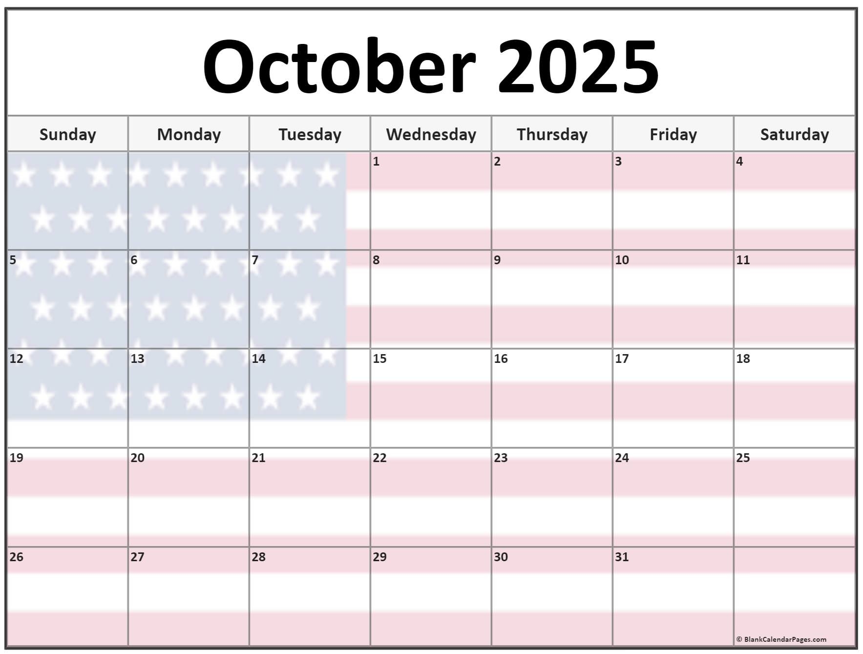 Collection Of October 2025 Photo Calendars With Image Filters 