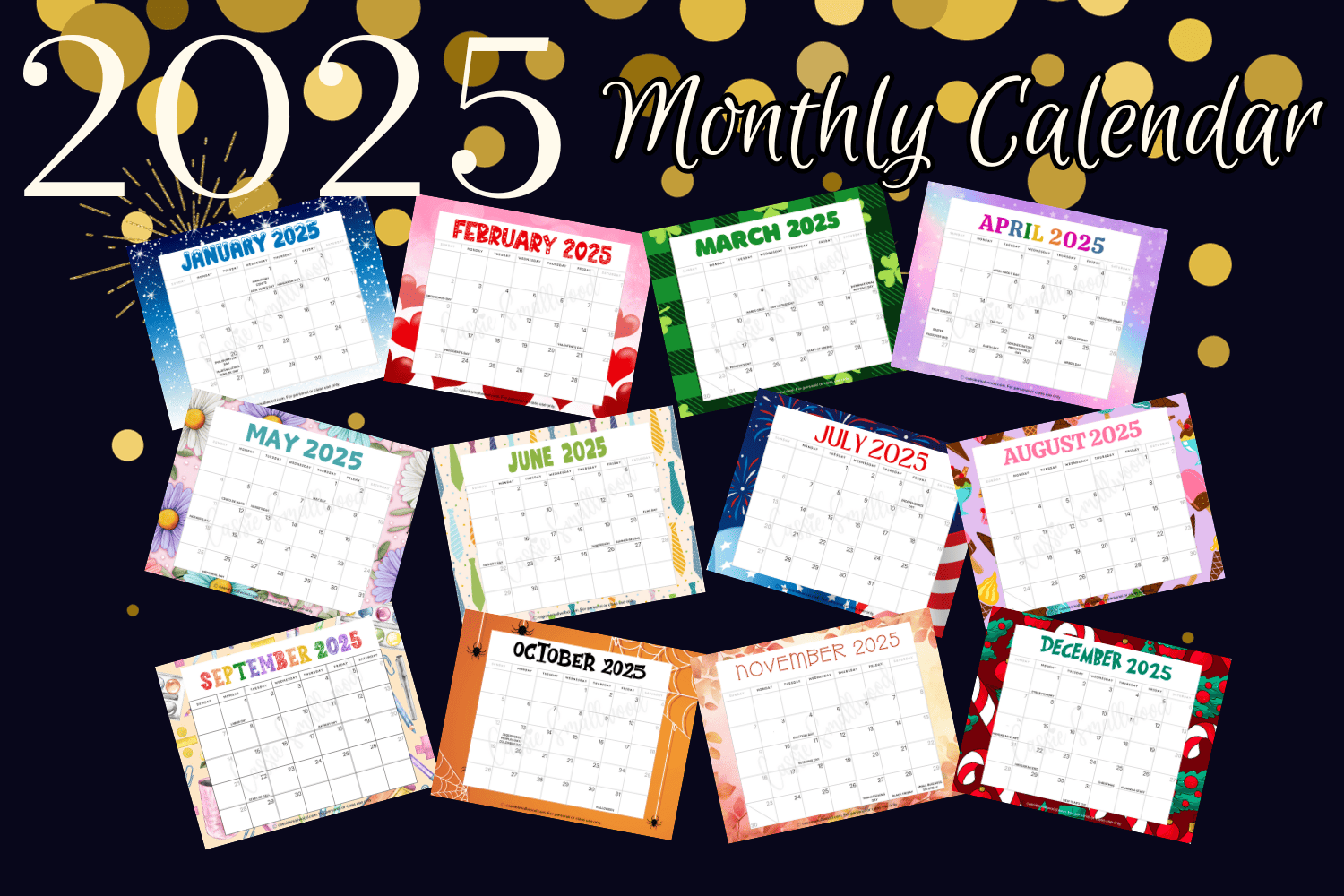 Free Printable 2025 Monthly Calendar With Holidays Word