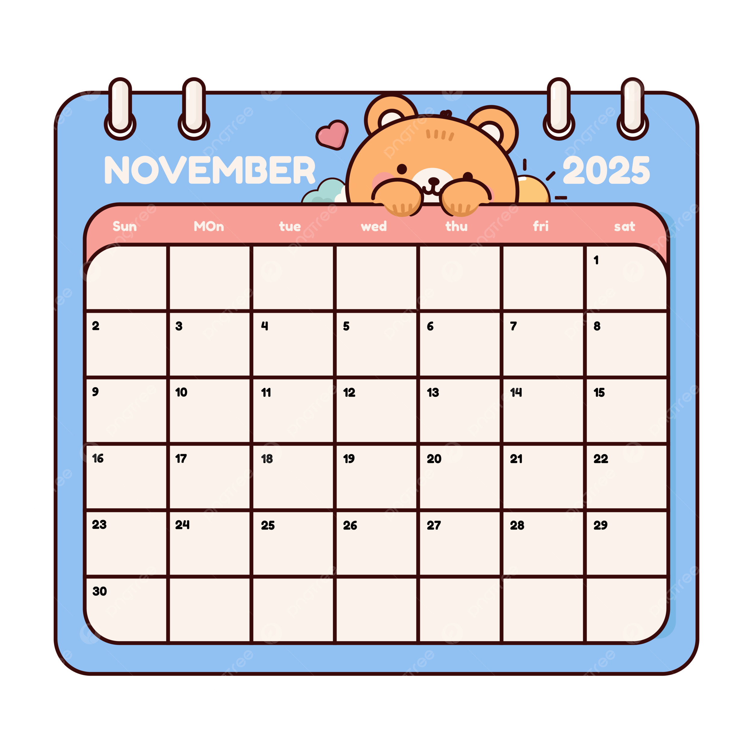 Fun Printable Calendar November 2025