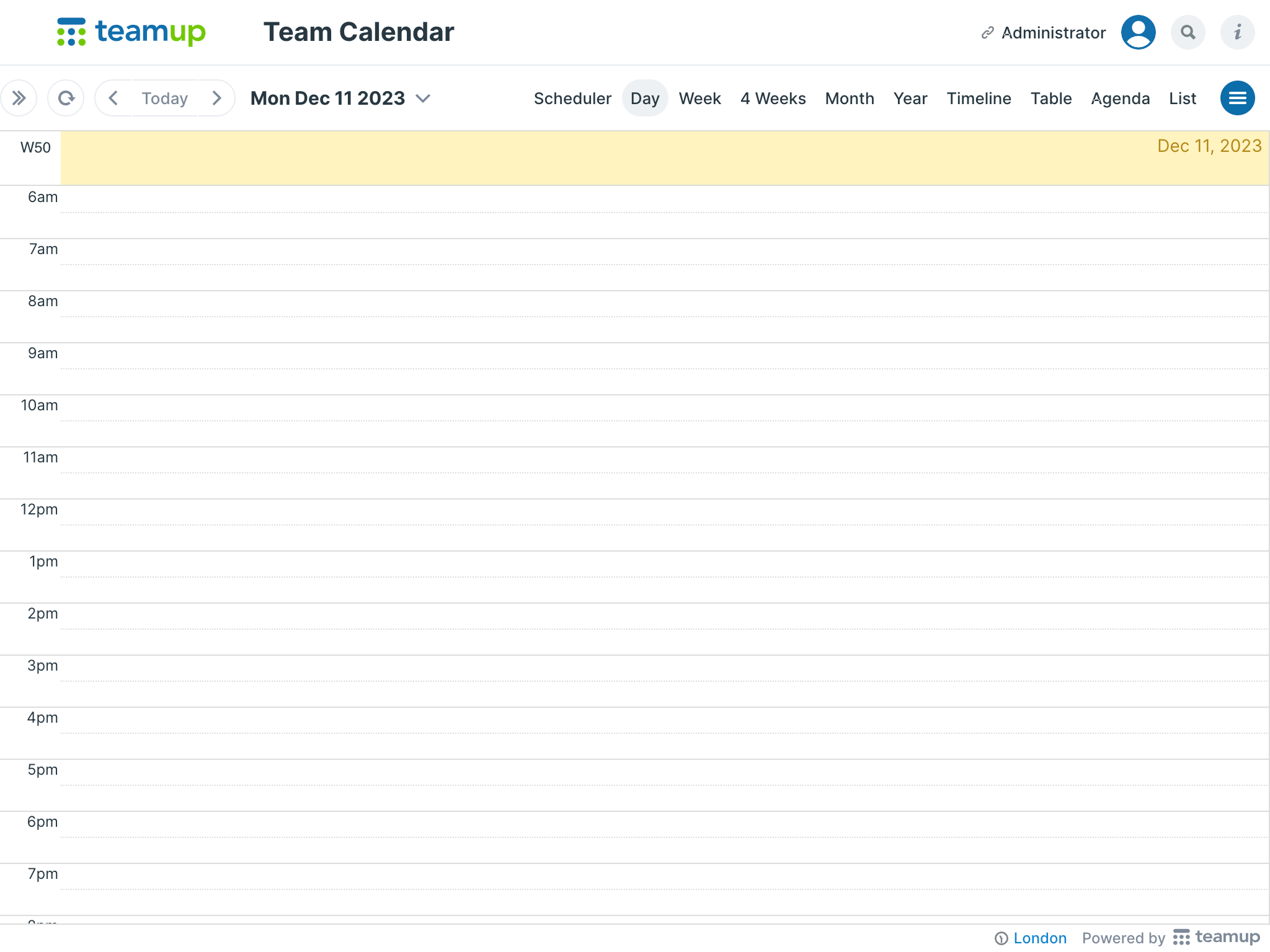 Daily Calendar Templates Teamup