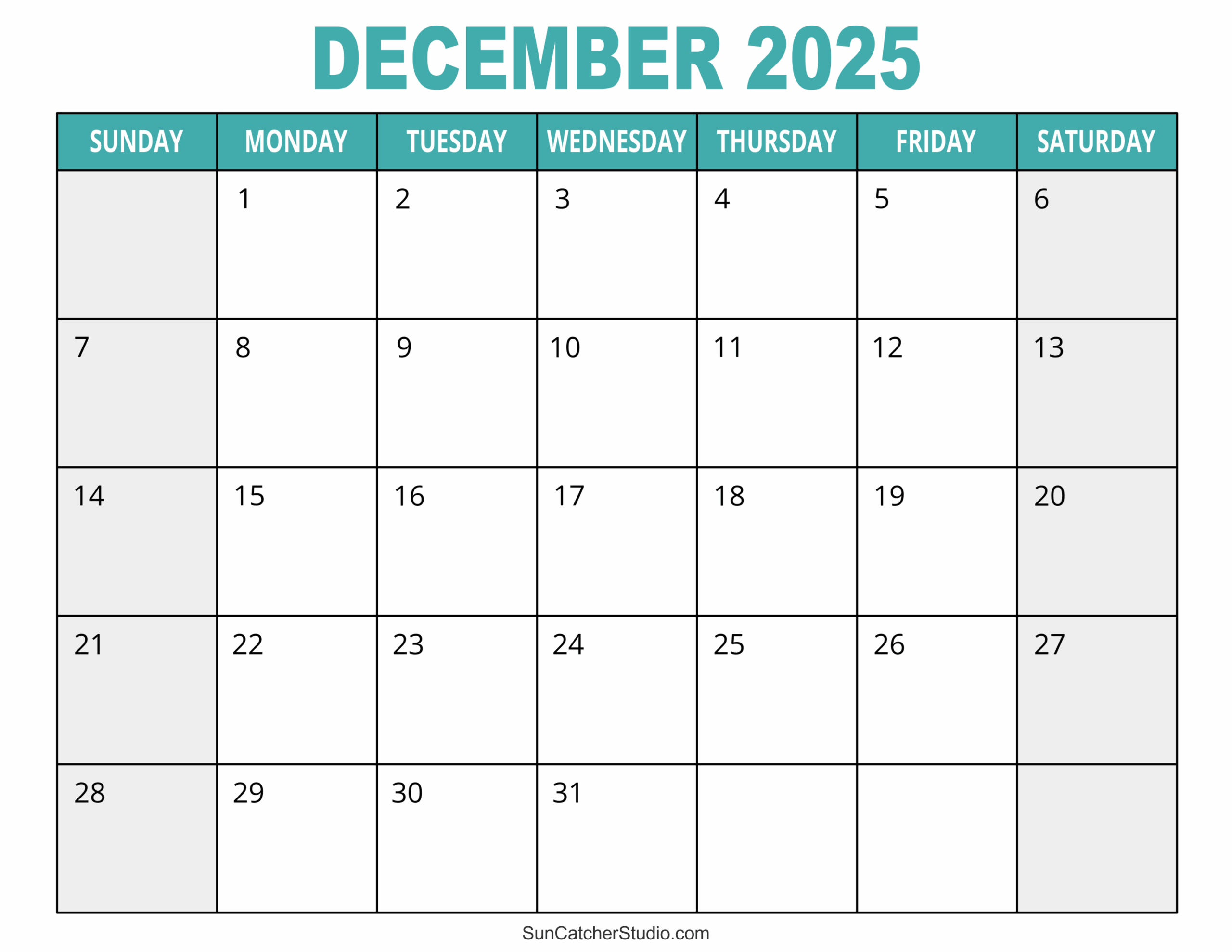 December 2025 Calendar Free Printable Free Printables Monograms Design Tools Patterns U0026 DIY Projects