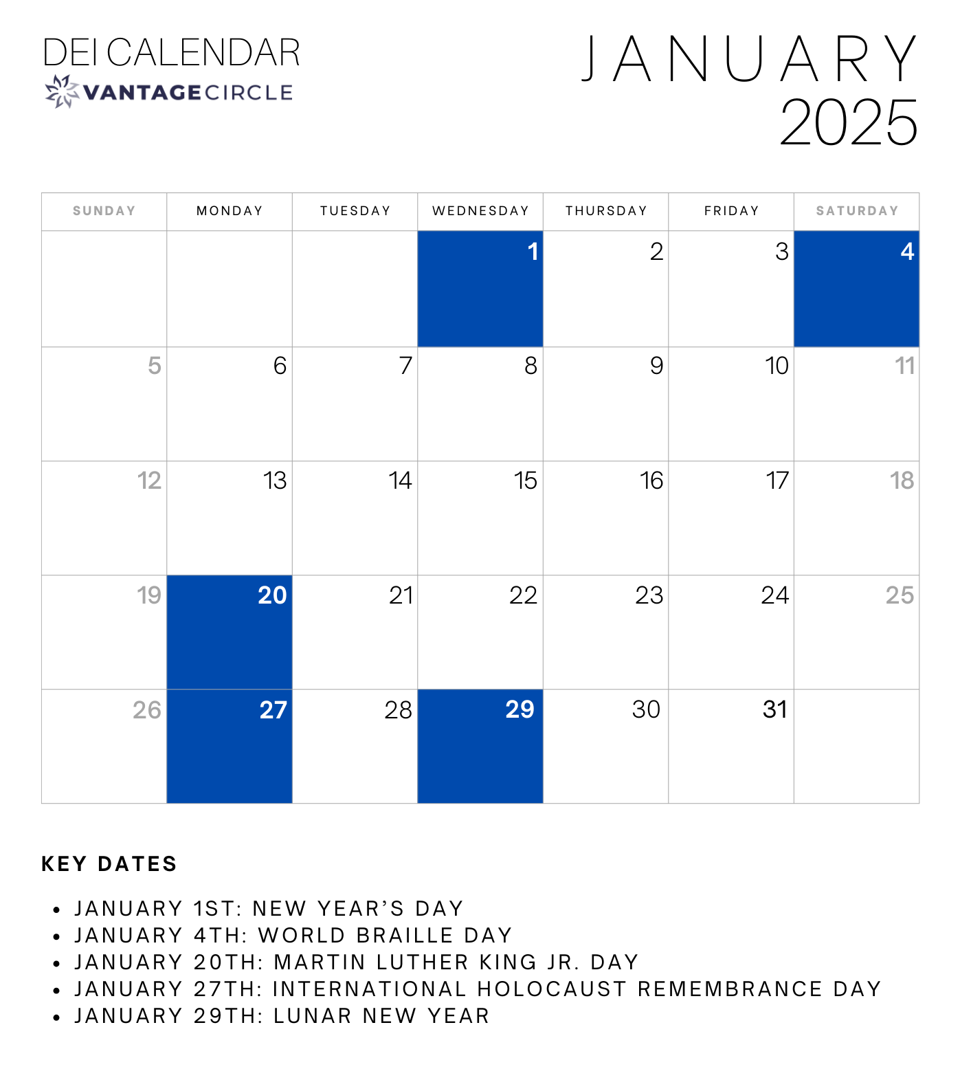 DEI Calendar 2025 Key Dates For Celebrating Diversity And 