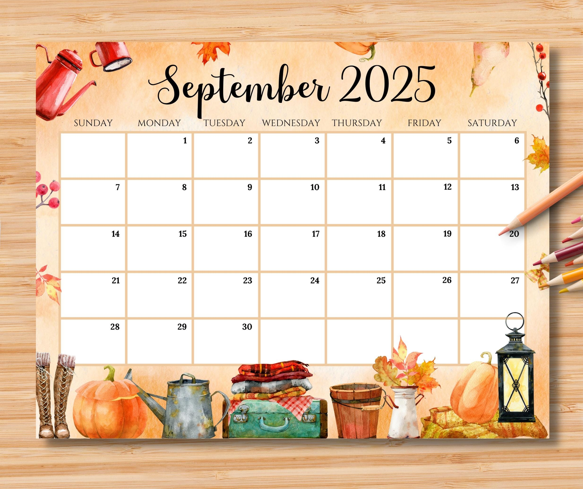 September 2025 Calendar Weather