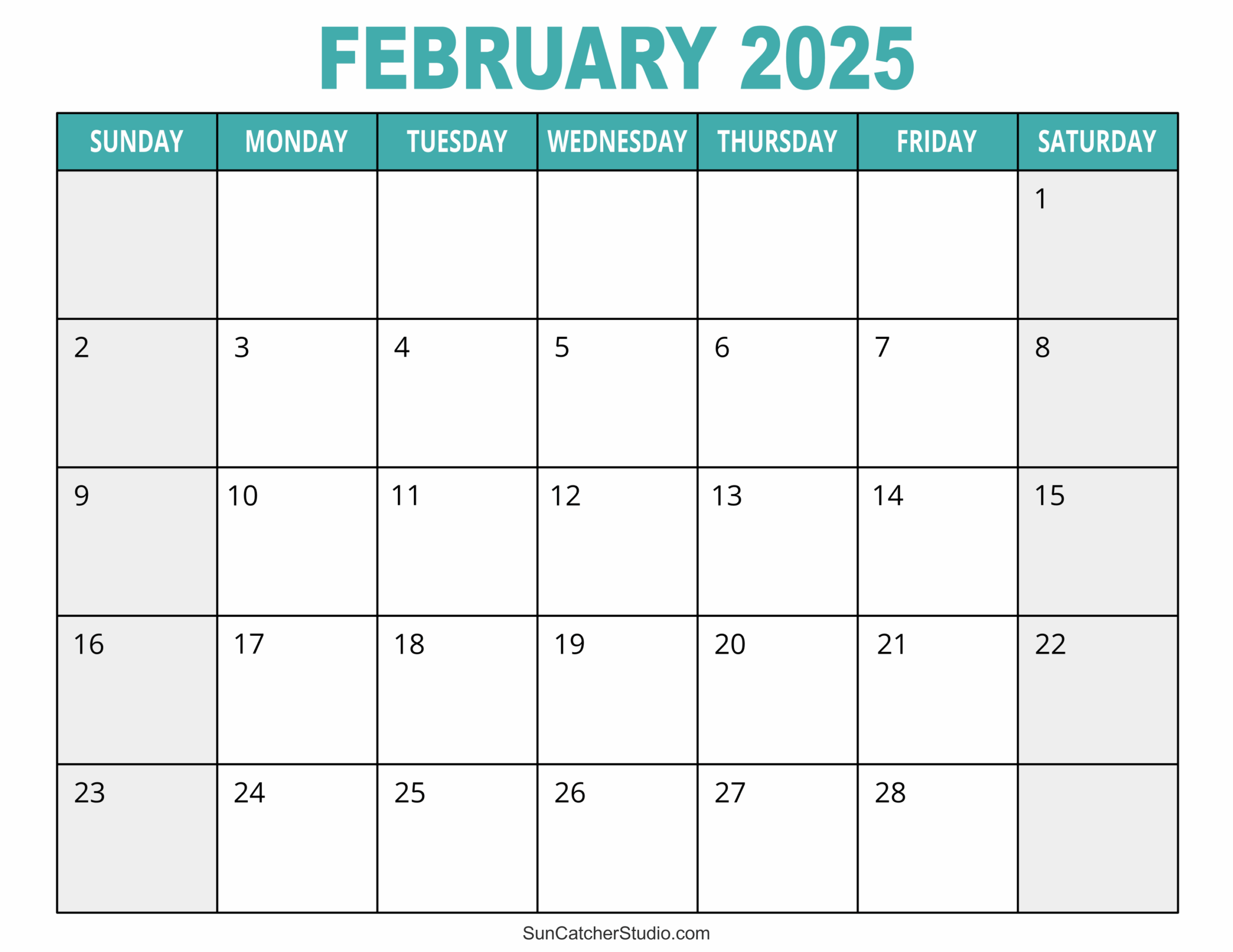 February 2025 Calendar Free Printable Free Printables Monograms Design Tools Patterns U0026 DIY Projects