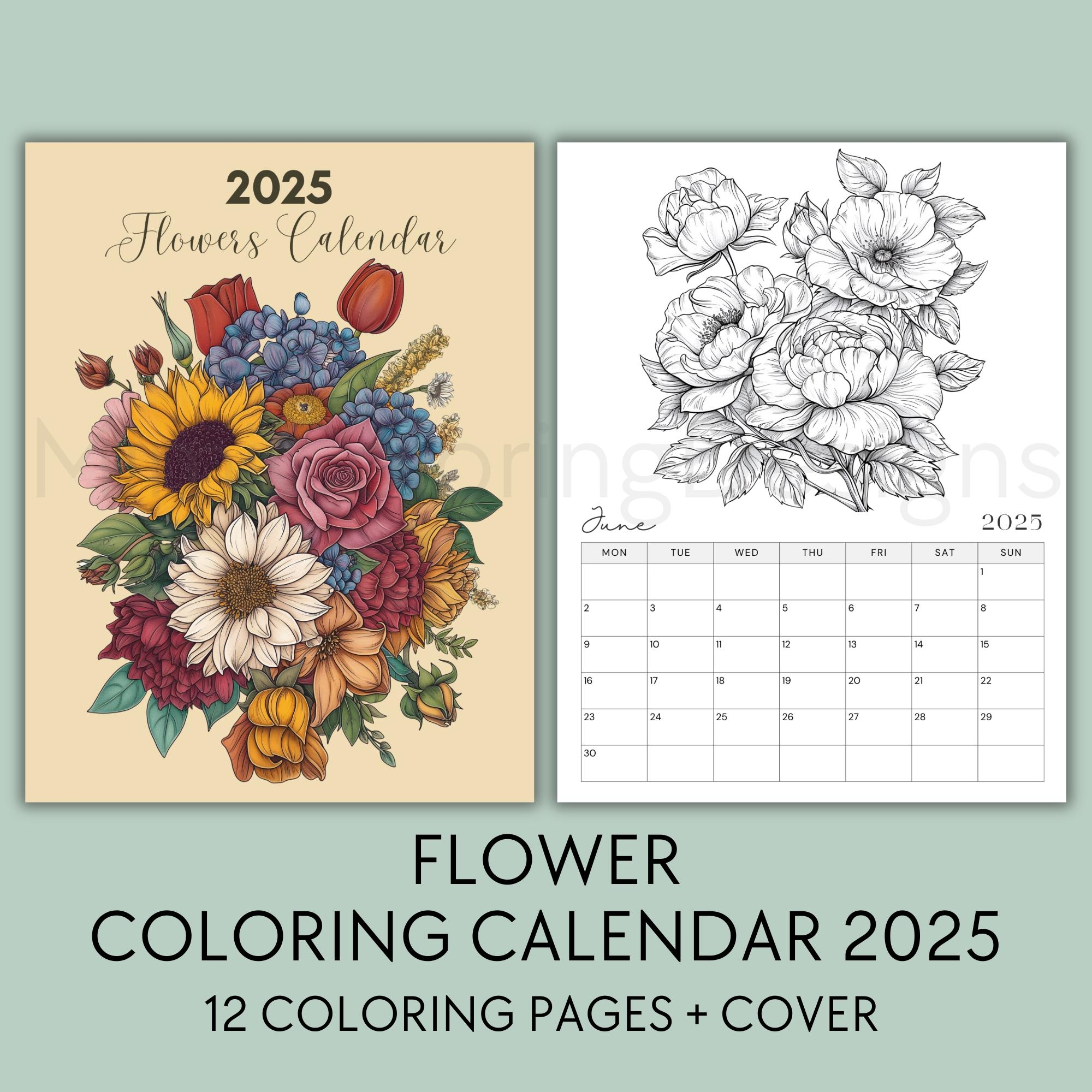 Free Printable 2025 Calendar With Flowers