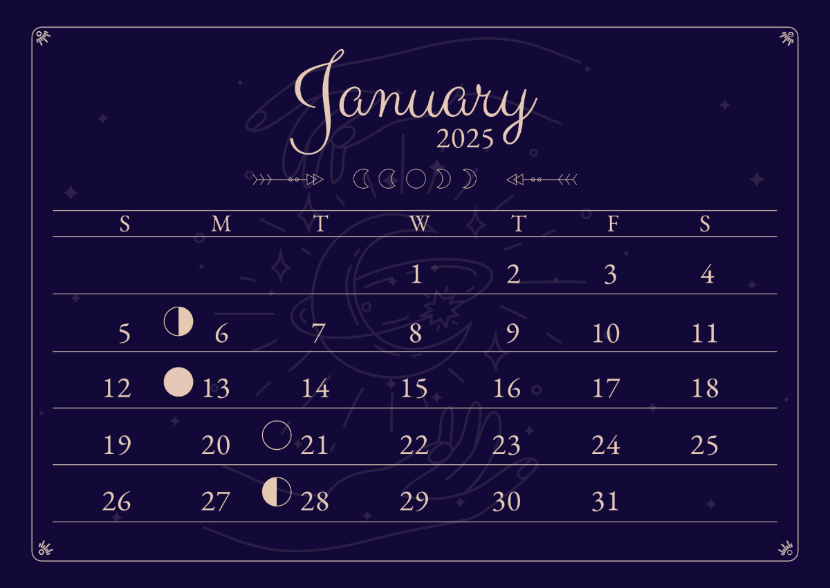 Free 2025 Printable Monthly Calendar Template To Edit Online