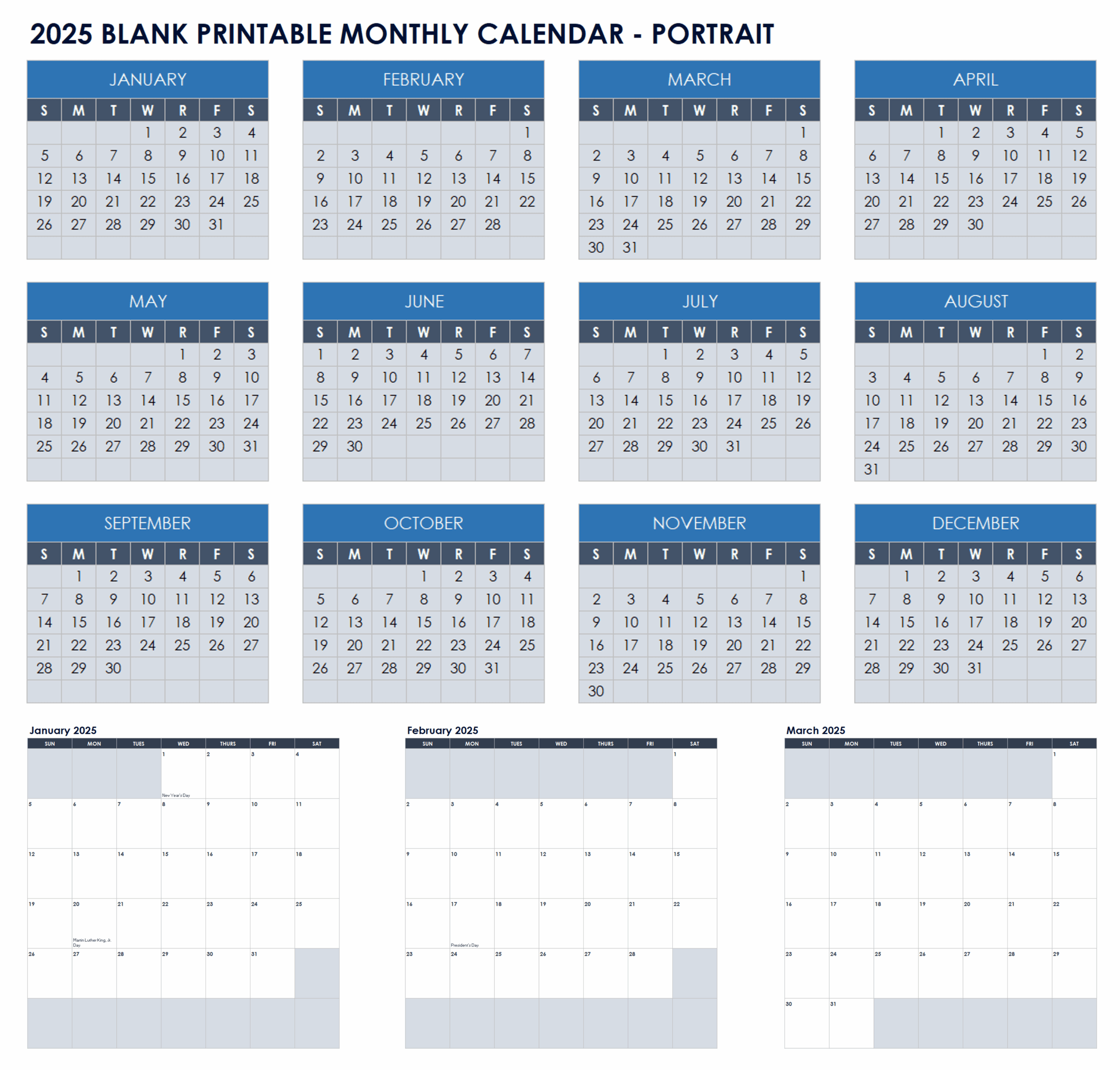 Free Blank Calendar Templates Smartsheet