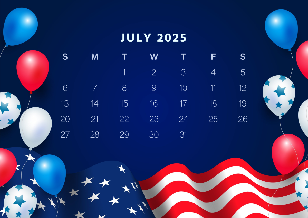 July 2025 Calendar Desktop