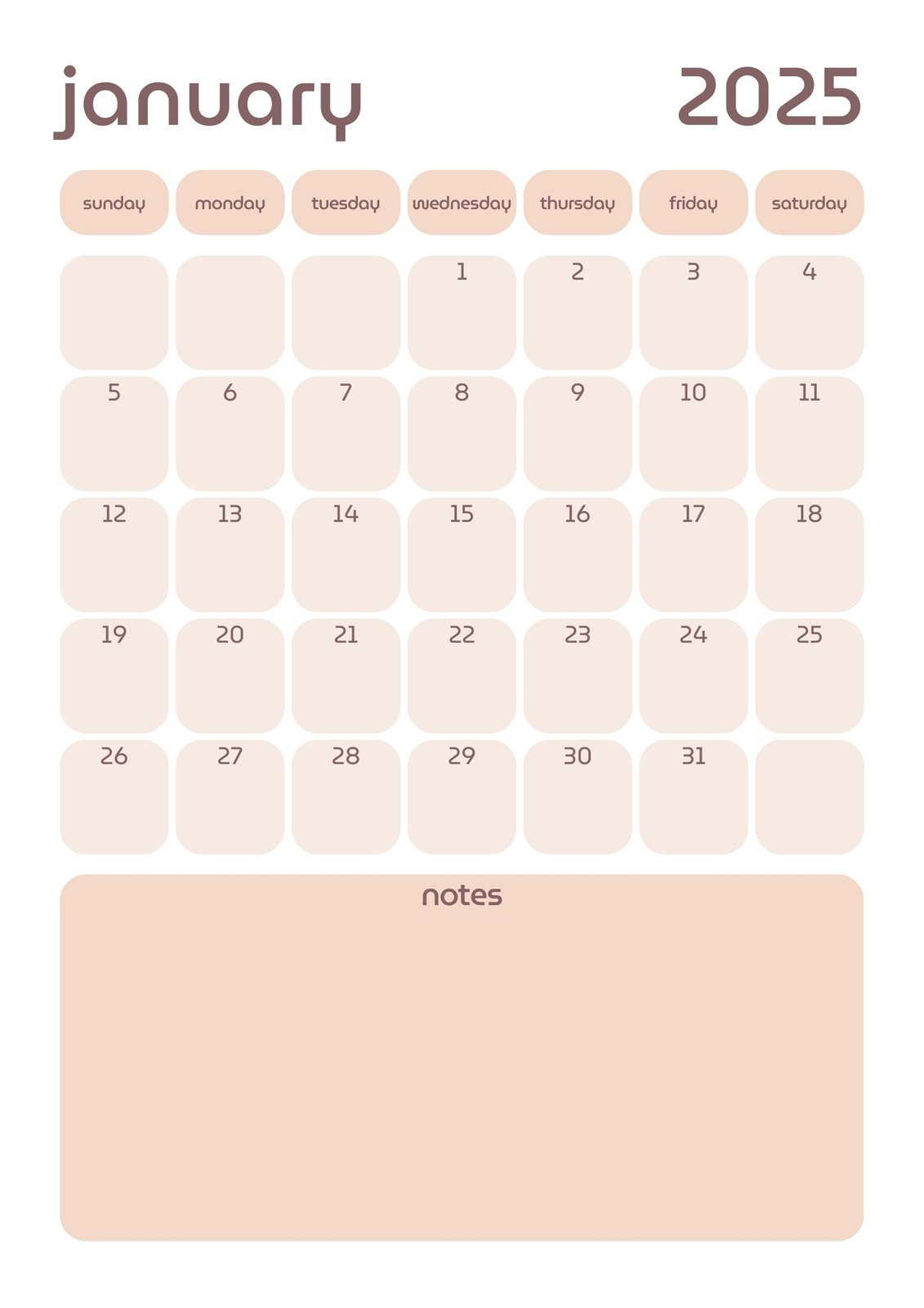 Free Printable Budget Calendar 2025