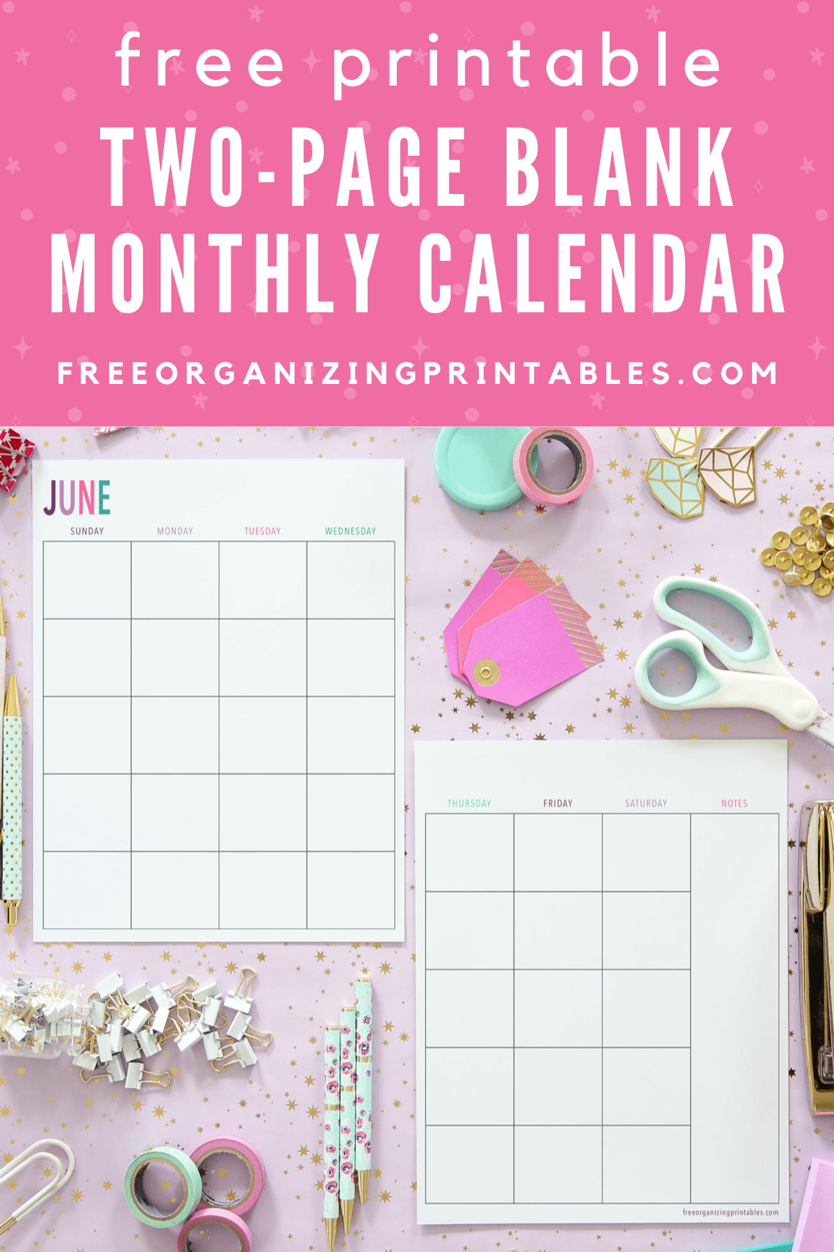 Free Printable 2025 Calendar Two Months Per Page