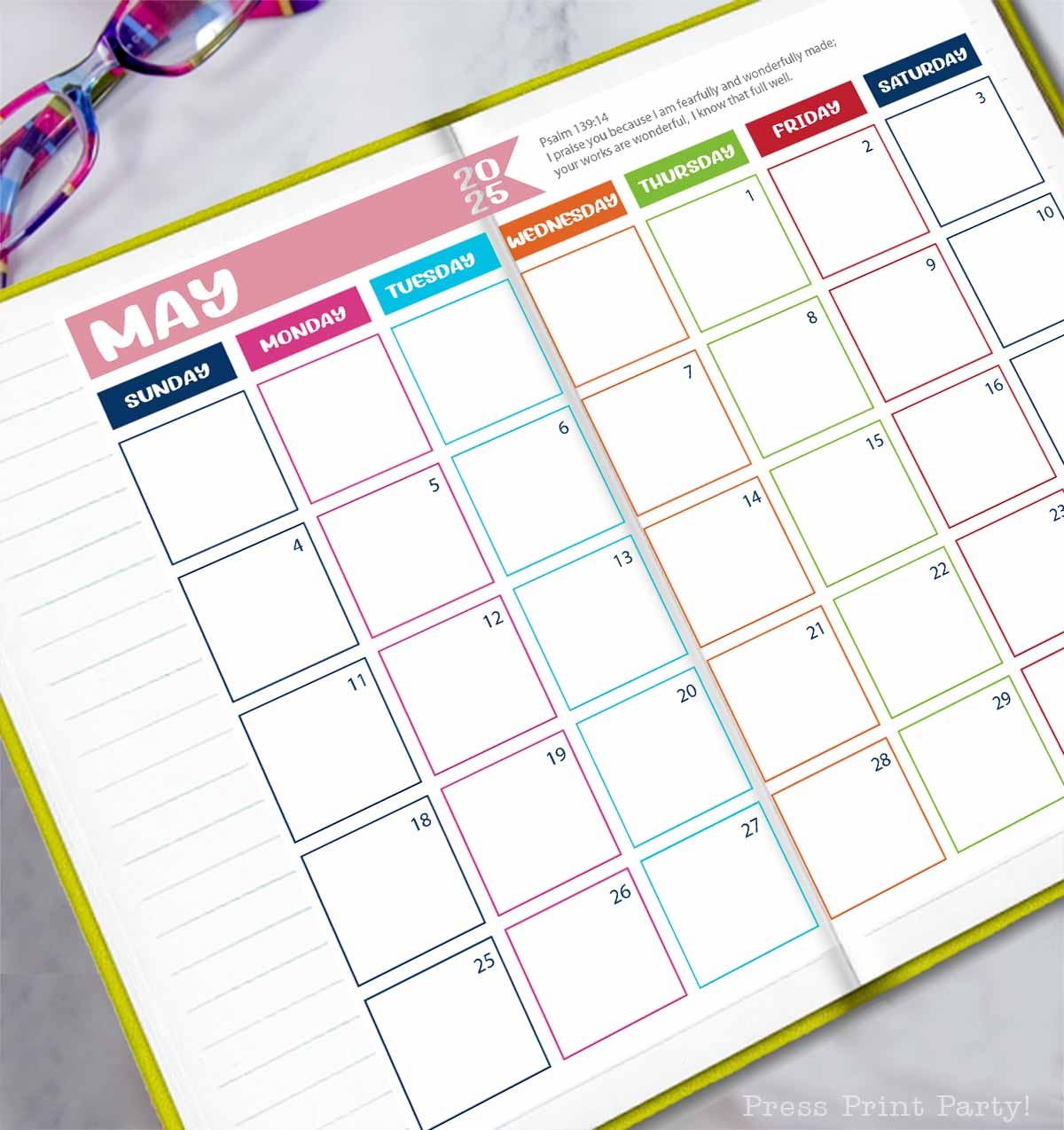 Free Printable 2025 Calendar With Holidays Bullet Journal