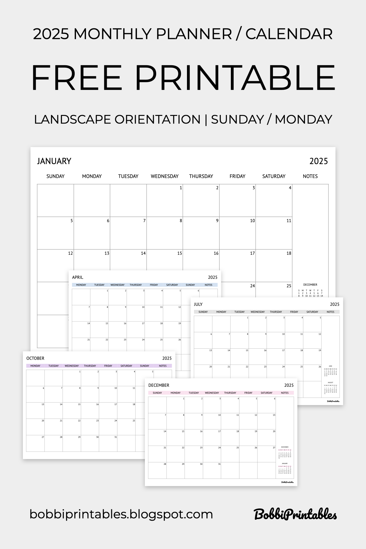 Free Printable Binder Calendar 2025