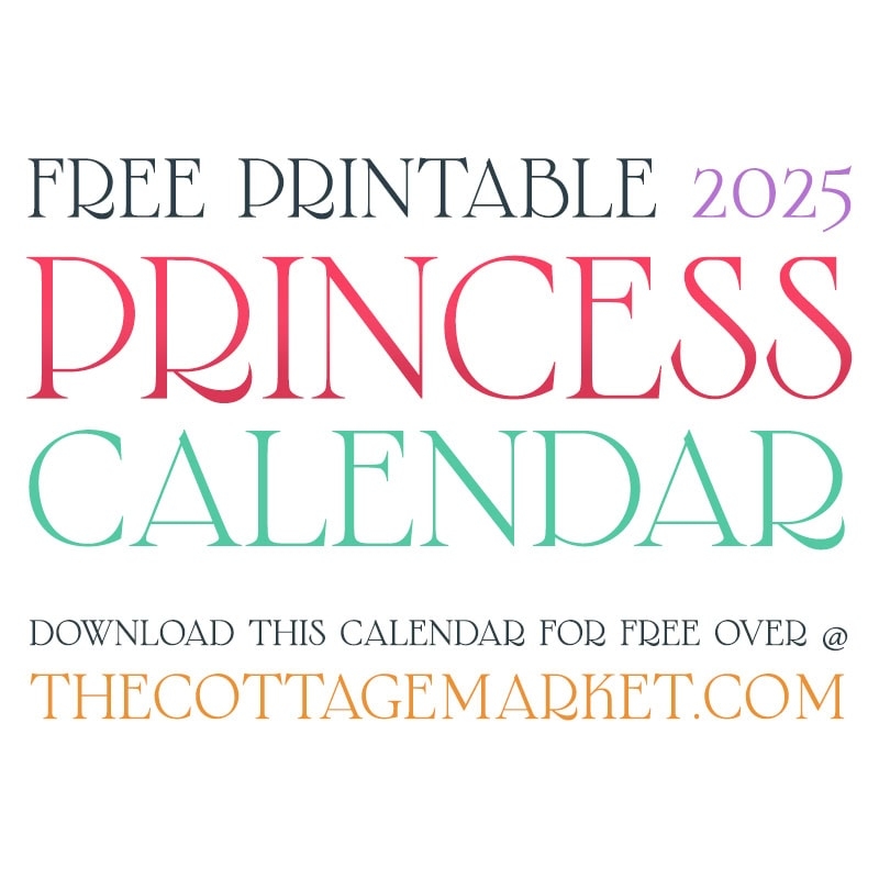 Free Printable Calendar 2025 Water Color Princes