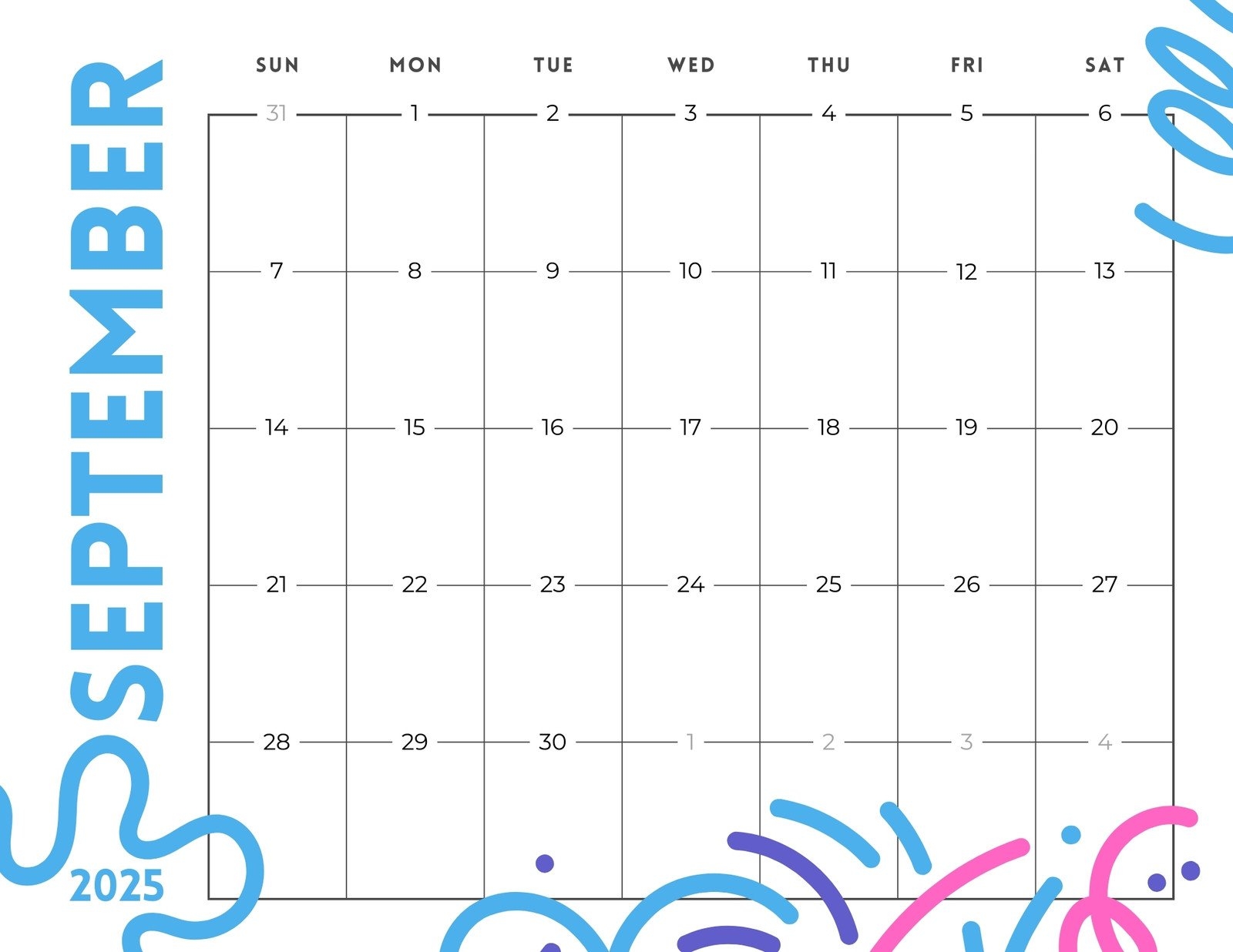 Free Printable 5x7 2025 Calendar