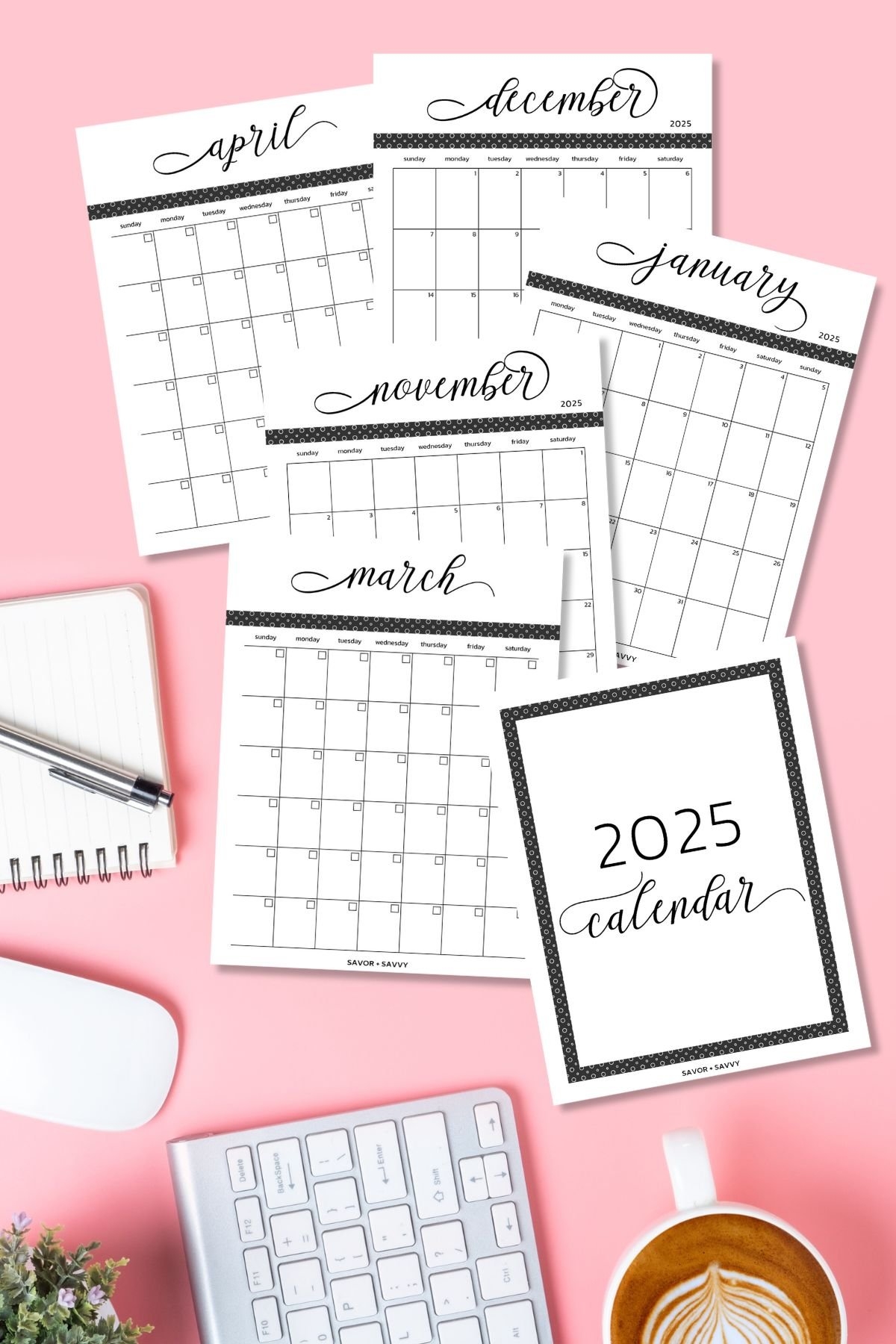 Free Printable 2025 Monthly Calendar With Monday Start