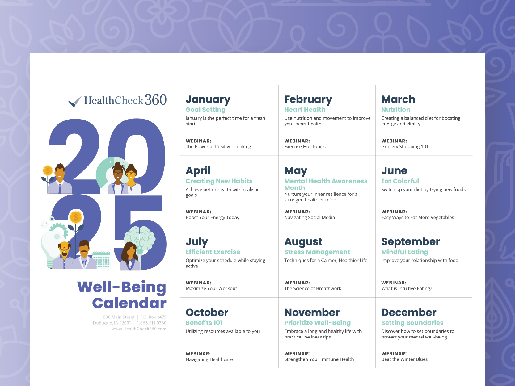 Free Resource 2025 Well Being Calendar