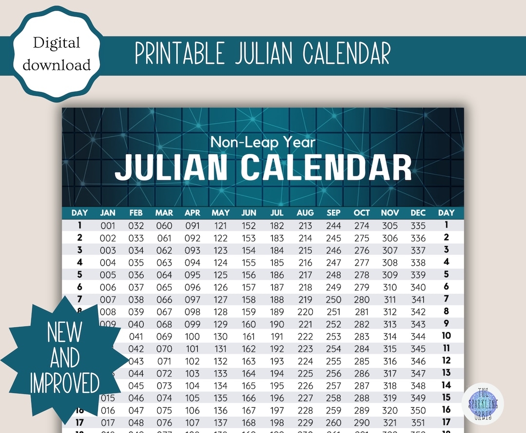 Julian Calendar Military Government Digital Download Printable PDF Leap Year And Non leap Year US Letter And A4 Etsy