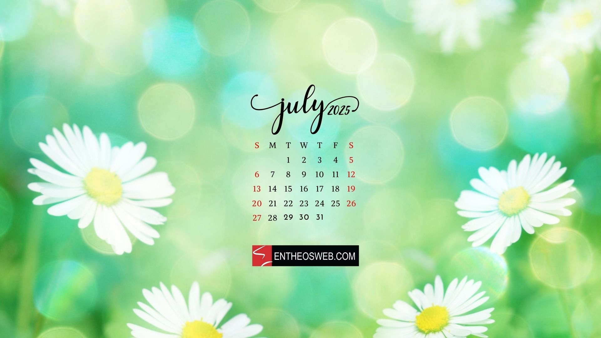 July 2025 Calendar Background