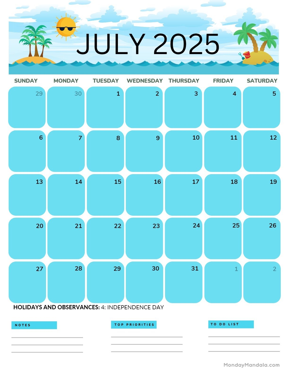 July 2025 Printable Calendar 52 Free PDF Printables 